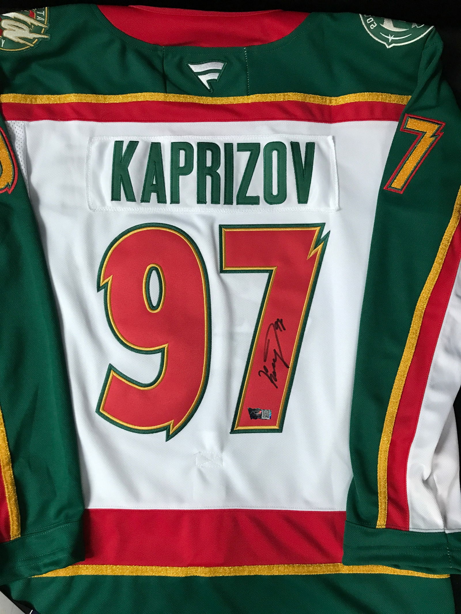 KIRILL KAPRIZOV SIGNED MINNESOTA WILD 25TH ANNIVERSARY HOCKEY JERSEY - ACE COA (1 of 3)