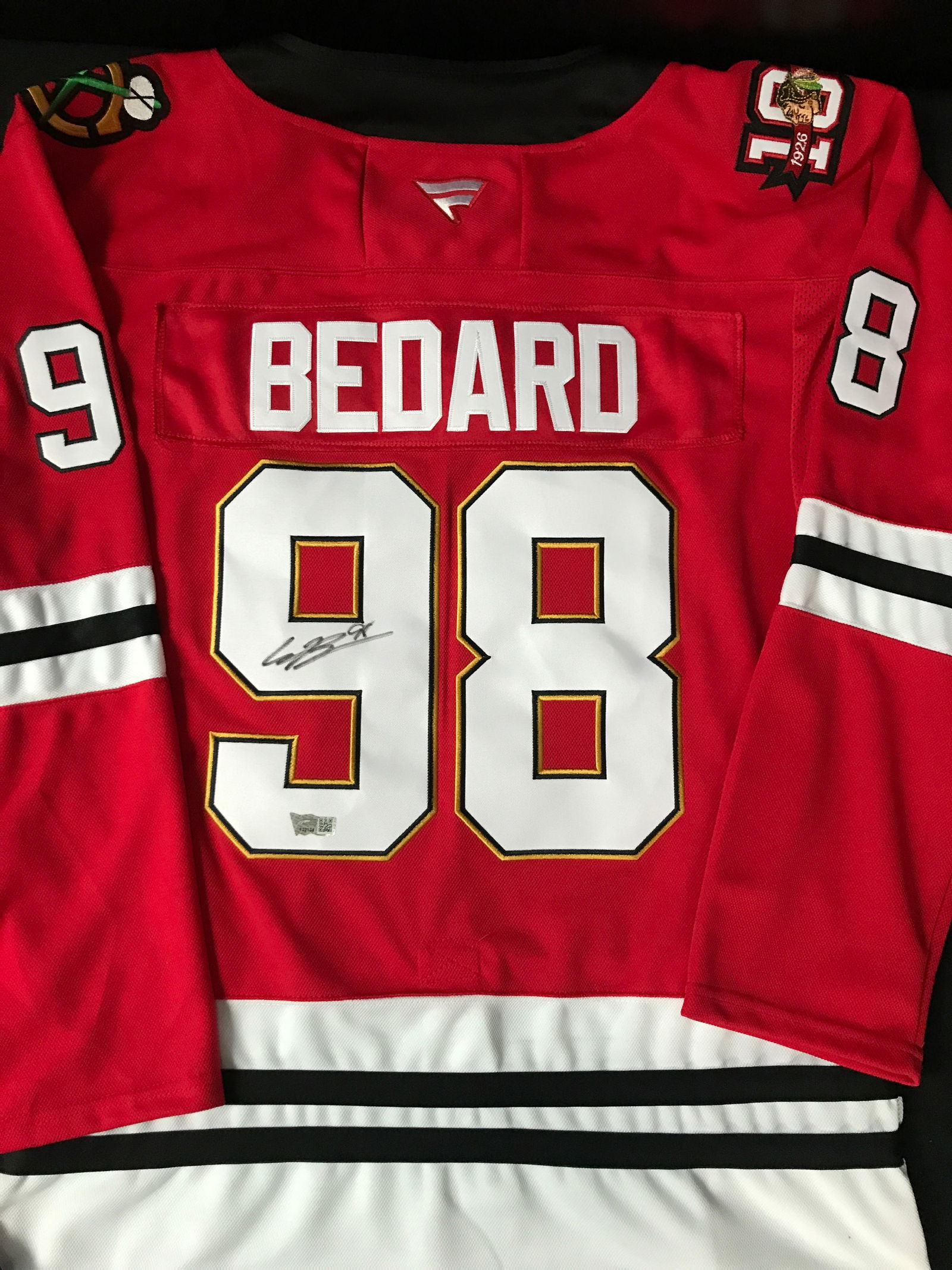 CONNOR BEDARD SIGNED CHICAGO BLACKHAWKS HOCKEY JERSEY - ACE COA (1 of 3)