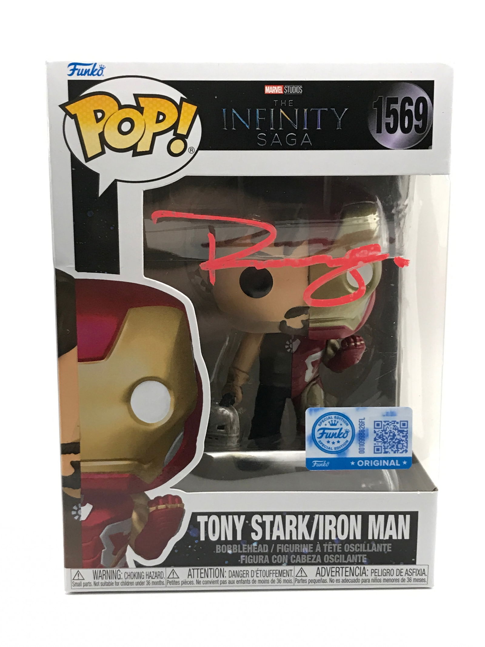 ROBERT DOWNEY JR SIGNED IRON MAN FUNKO POP - KB COA (1 of 2)