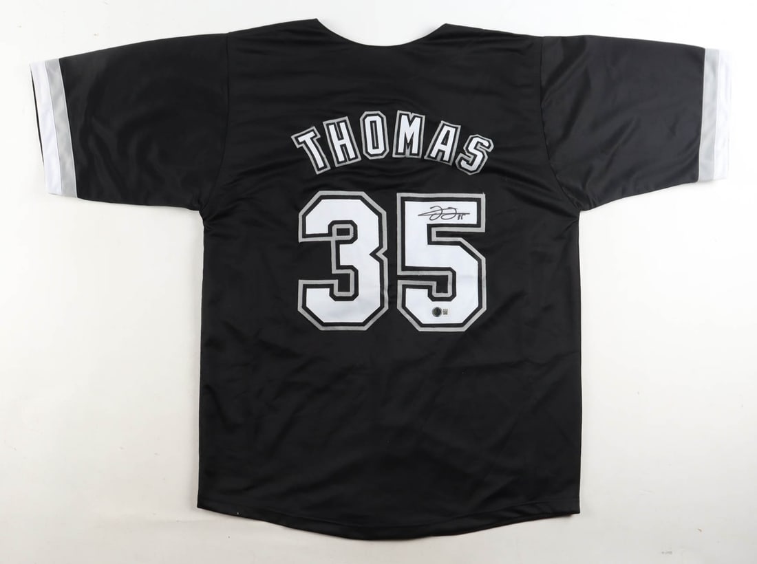 FRANK THIOMAS SIGNED CHICAGO WHITE SOX BASEBALL JERSEY - BECKETT COA (1 of 3)