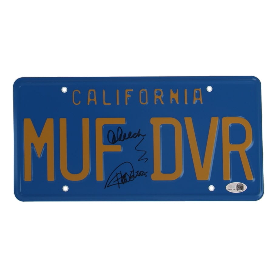 CHEECH AND CHONG SIGNED MUF DVR LICENSE PLATE - JSA COA (1 of 1)