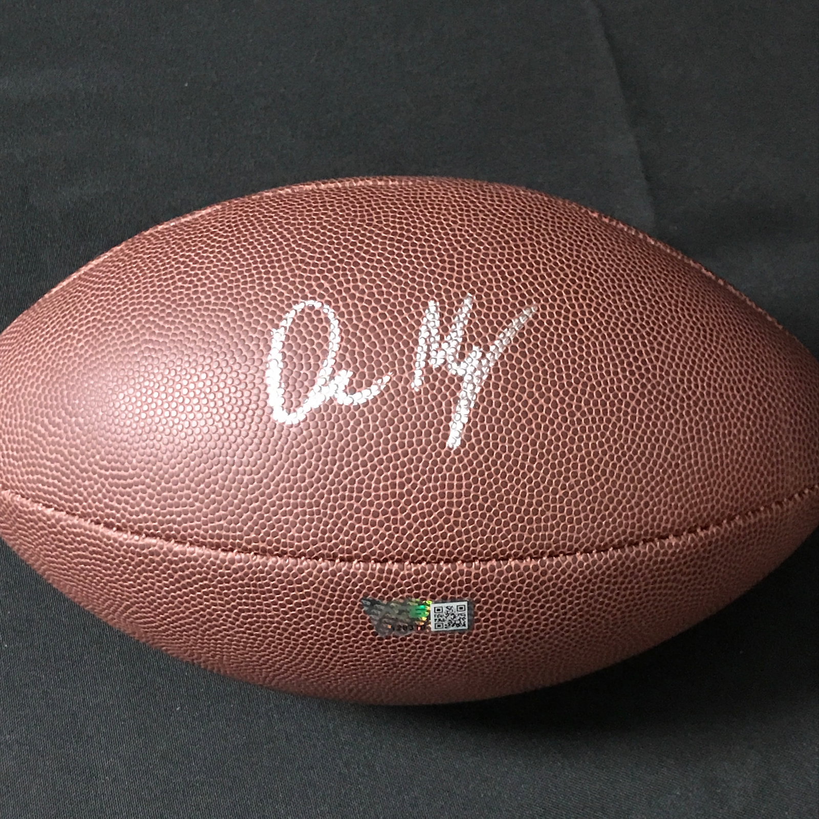 DRAKE MAYE SIGNED WILSON FOOTBALL (ACE COA): Prices are in Canadian dollars