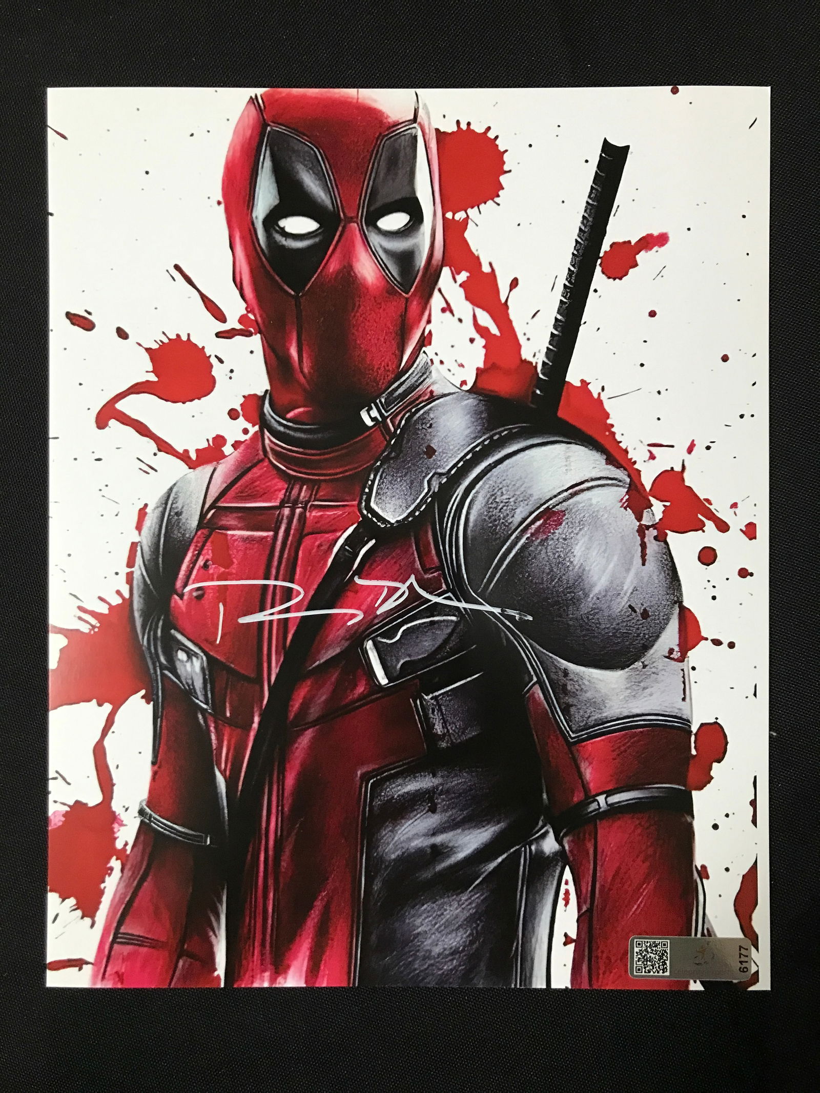 RYAN REYNOLD SIGNED DEADPOOL MINI POSTER - CELEBRITY COA (1 of 1)