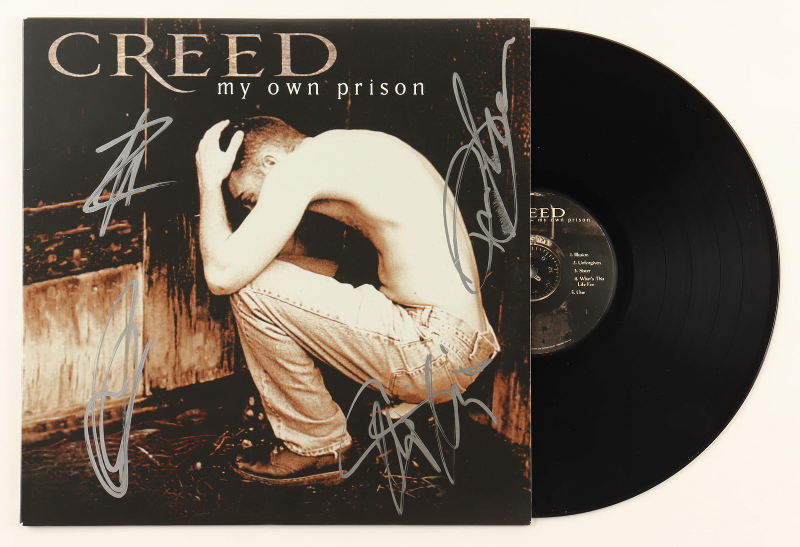 Creed "My Own Prison" Vinyl Record Album Band-Signed (1 of 2)
