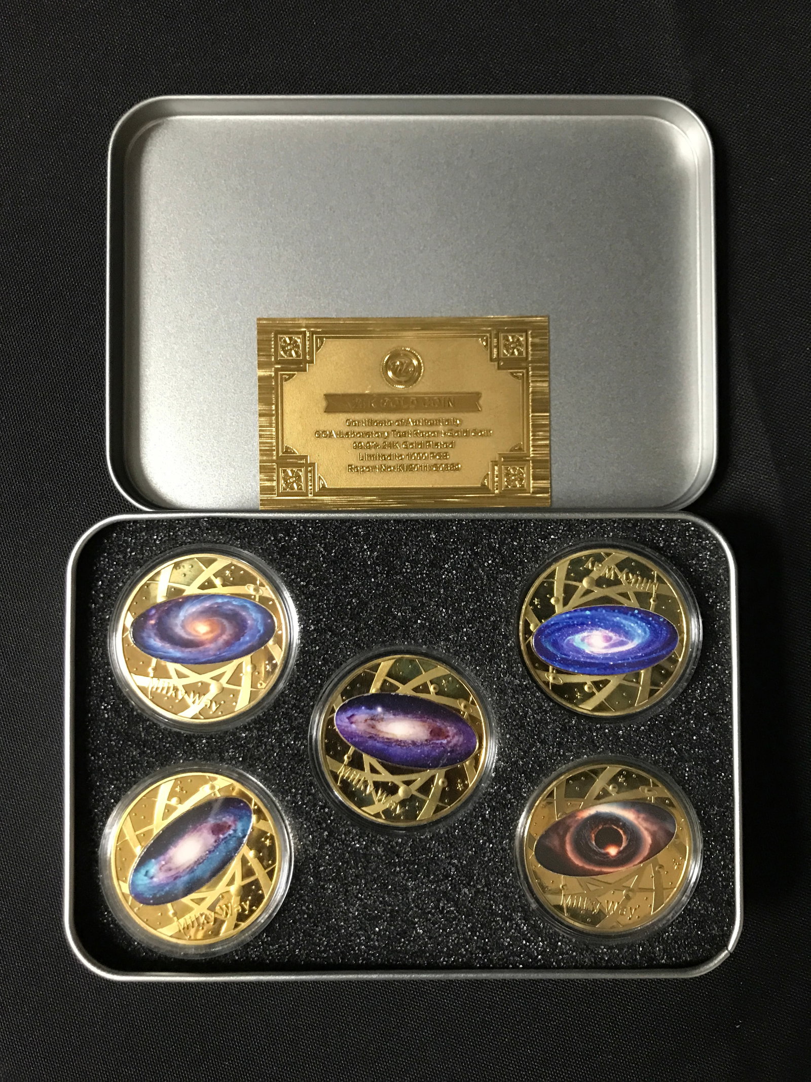 LOT OF 5 COLLECTIBLE Milky Way COINS IN COMMEMORATIVE CASE (1 of 1)