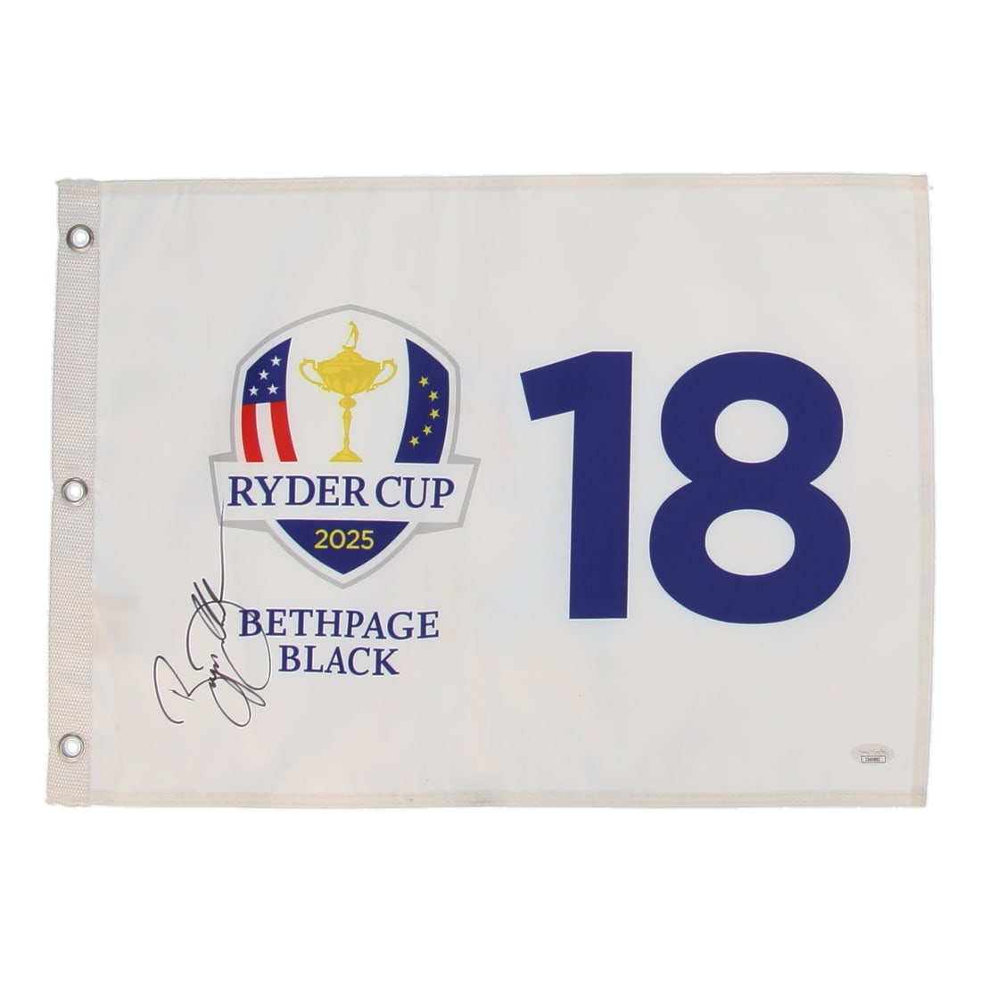 BRYSON DESCHAMBO SIGNED RYDER CUP PIN FLAG (JSA COA) (1 of 1)