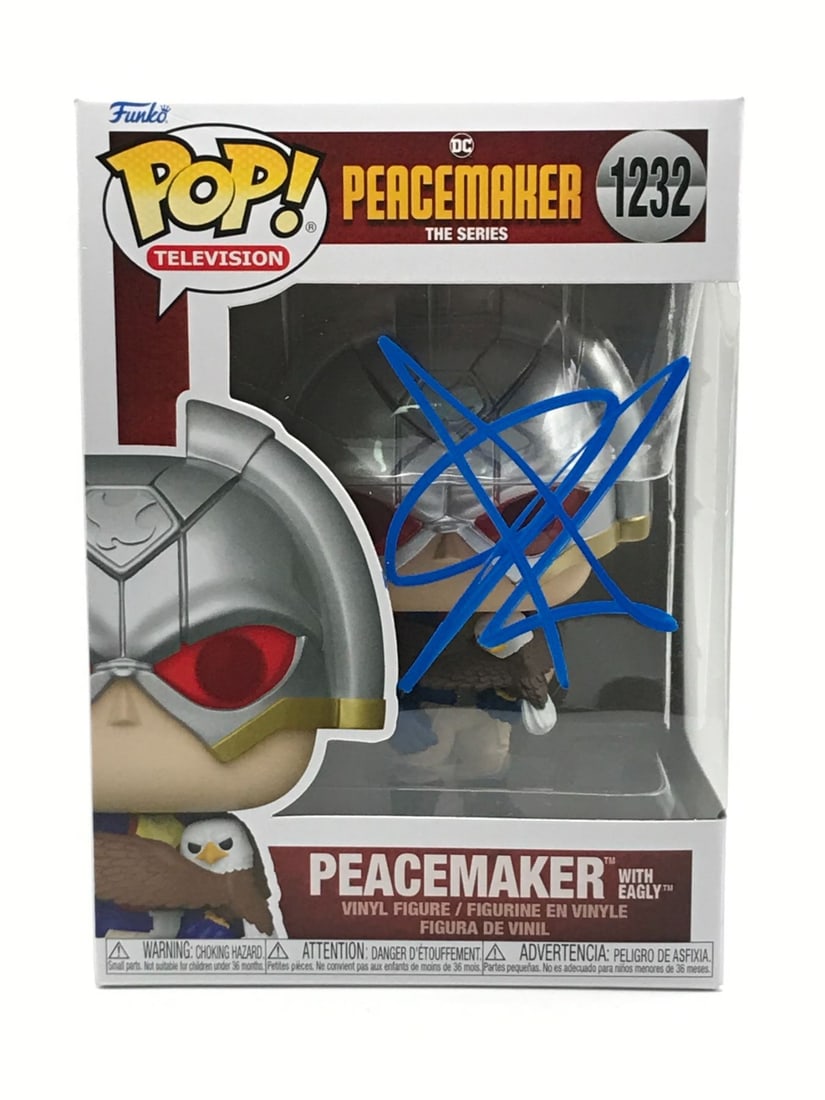 John Cena SIGNED PEACEMAKER FUNKO POP - WWOC COA (1 of 2)