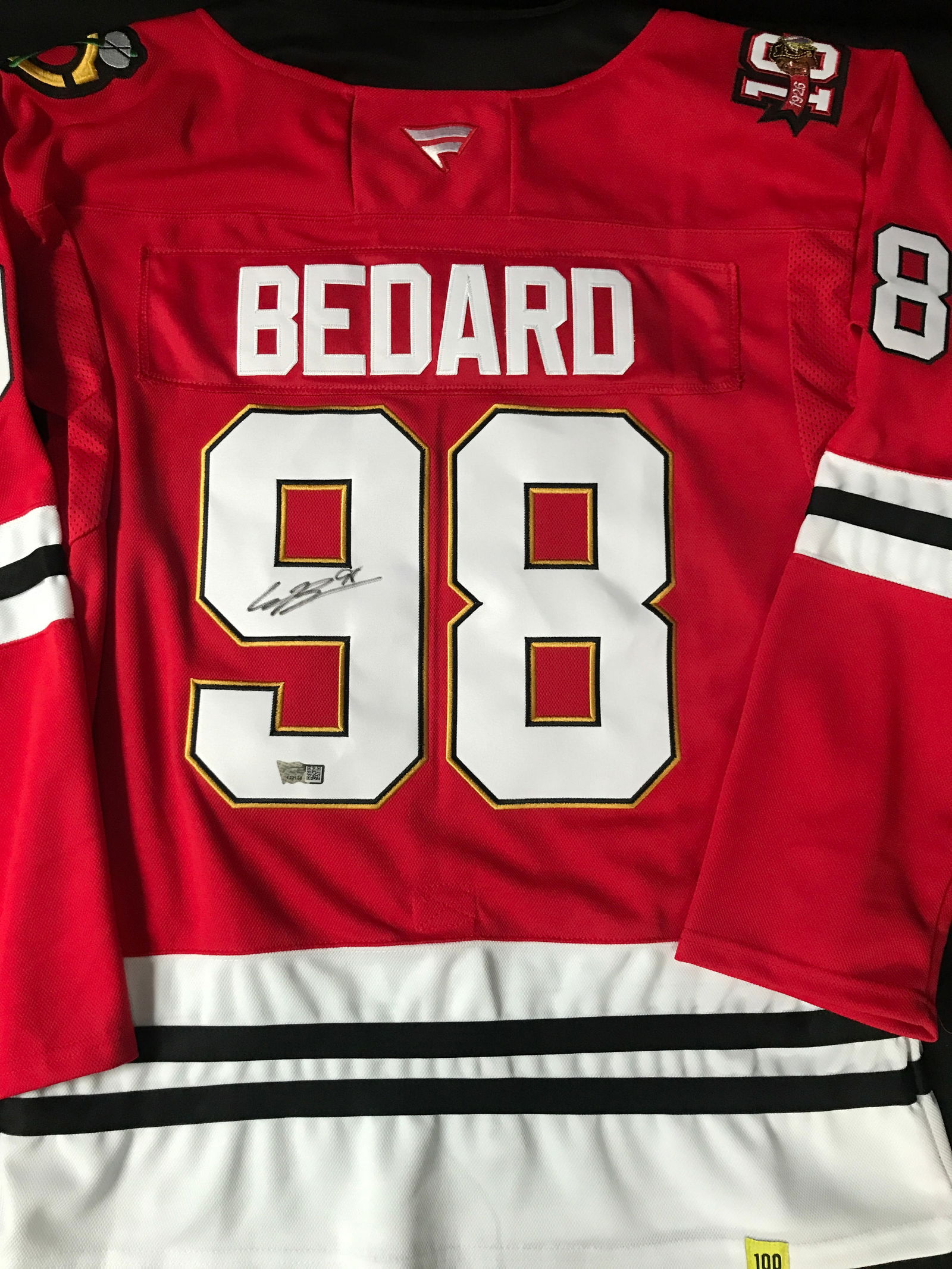 CONNOR BEDARD SIGNED CHICAGO BLACKHAWKS HOCKEY JERSEY - ACE COA (1 of 3)