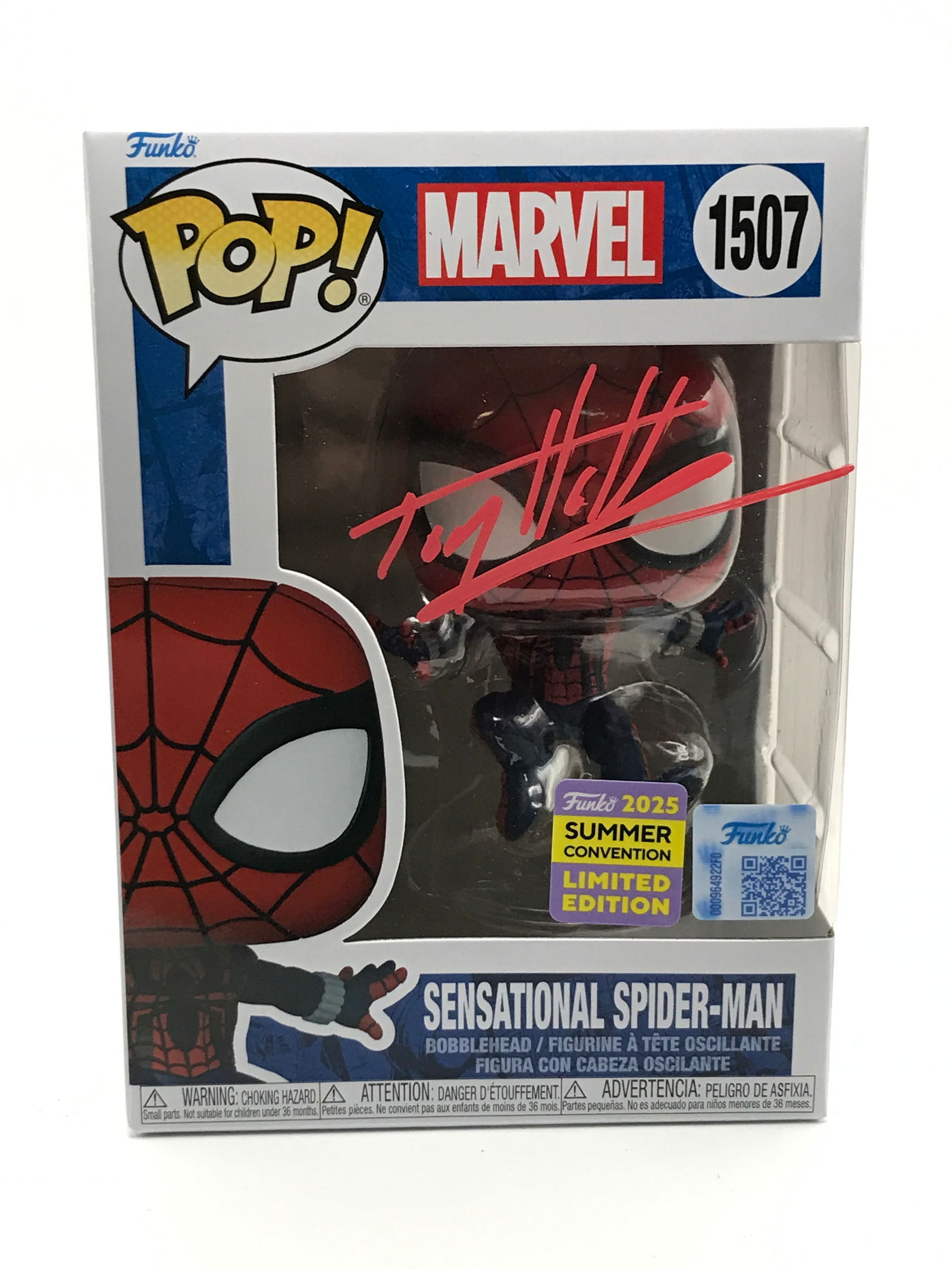 TOM HOLLAND SIGNED SPIDERMAN FUNKO POP - KB COA (1 of 2)