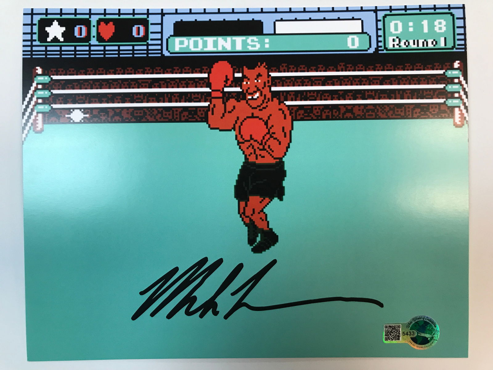 Mike Tyson SIGNED PUNCH OUT 8X10 - WWOC COA (1 of 1)