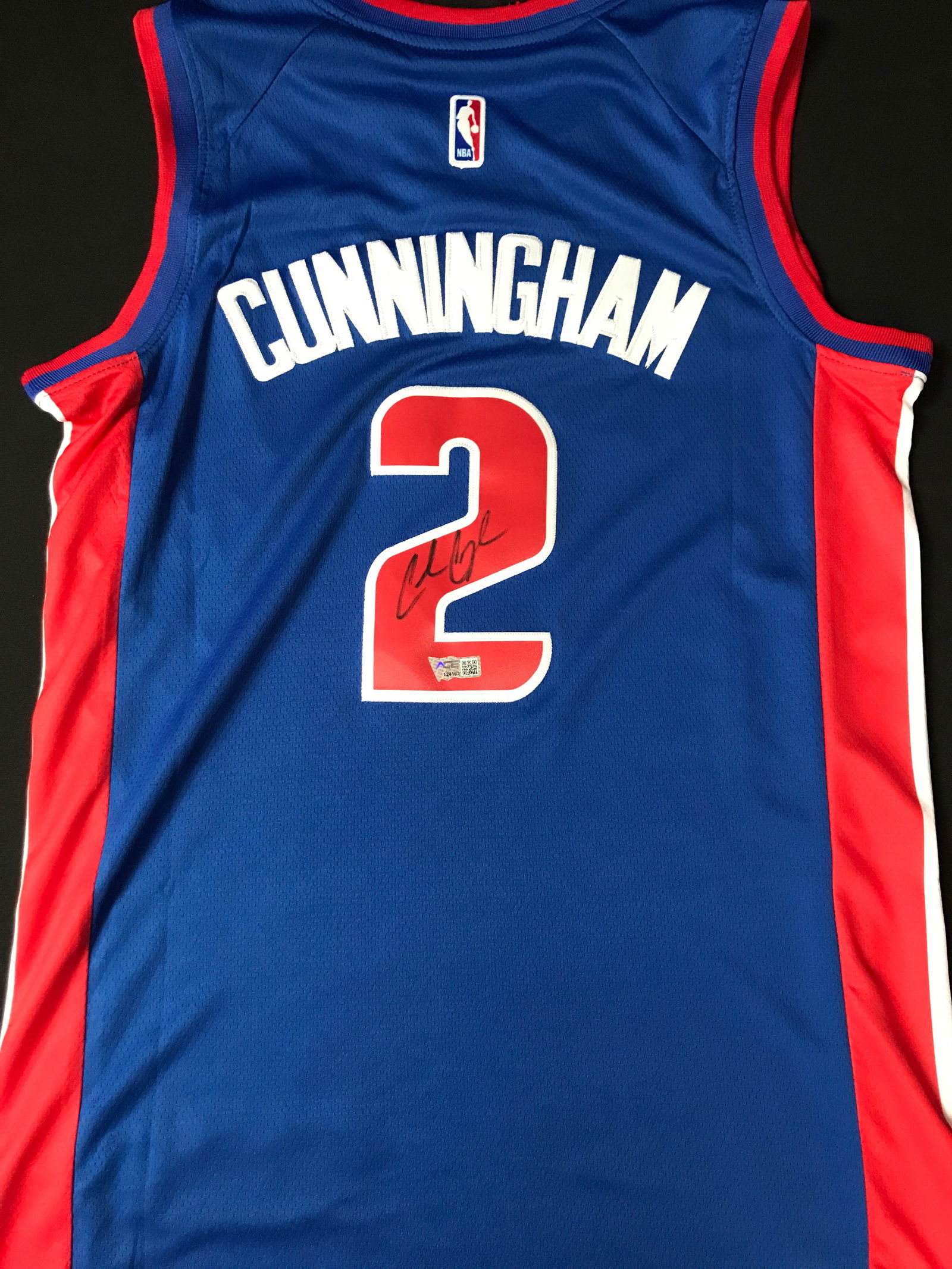 CADE CUNNINGHAM SIGNED DETROIT PISTONS BASKETBALL JERSEY - ACE COA (1 of 3)