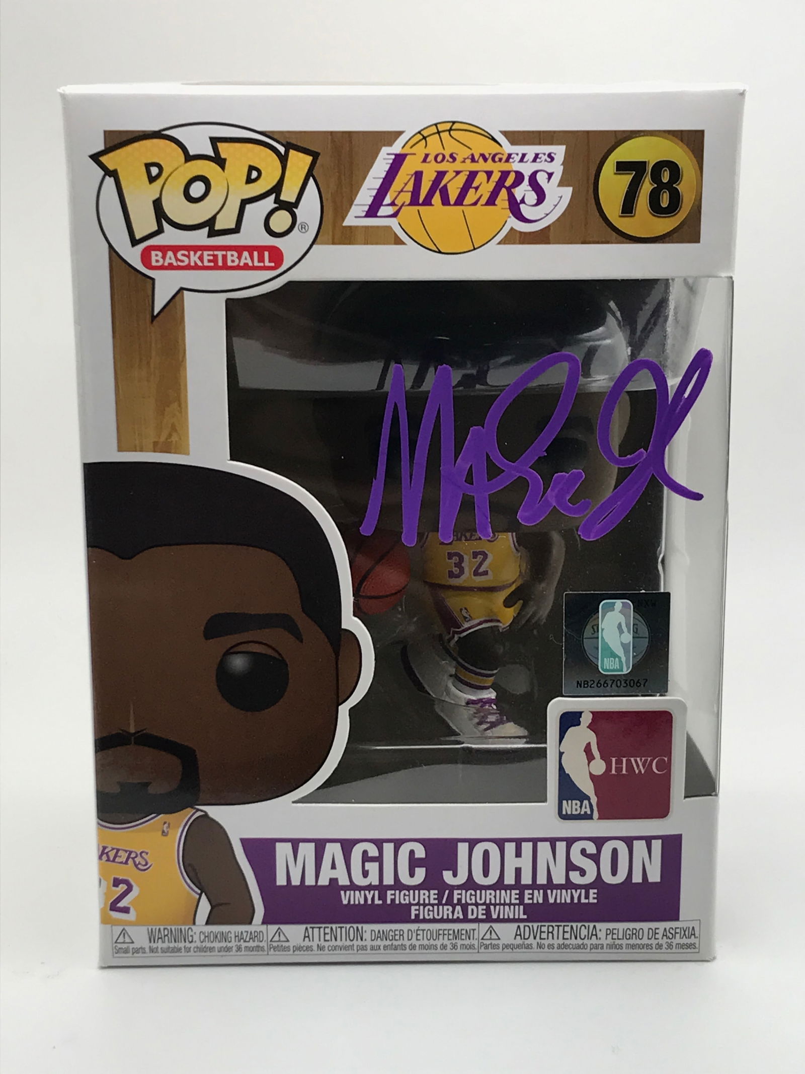 MAGIC JOHNSON SIGNED FUNKO POP - ACE COA (1 of 2)