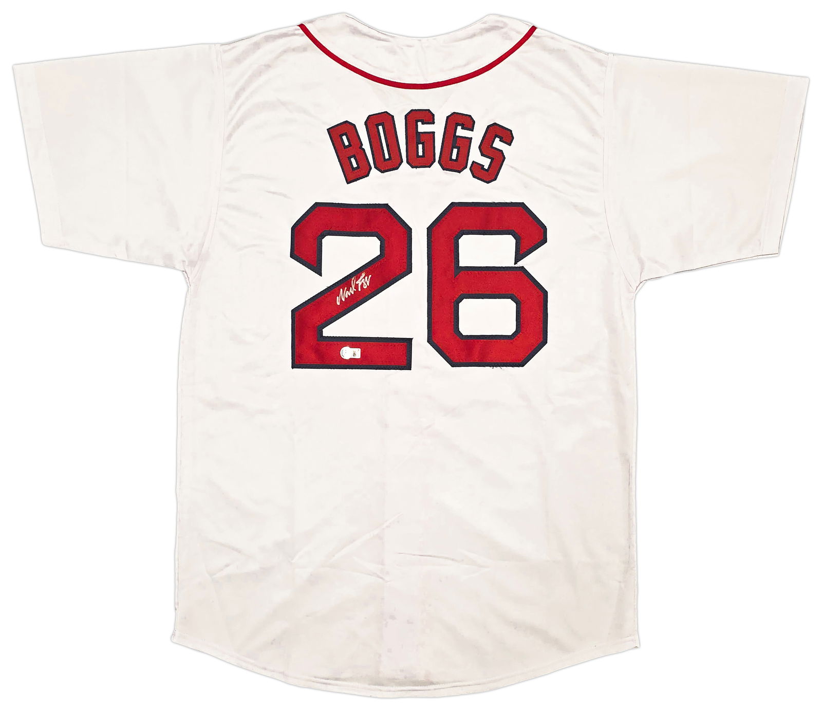 Boston Red Sox Wade Boggs Autographed White Jersey Beckett (1 of 3)