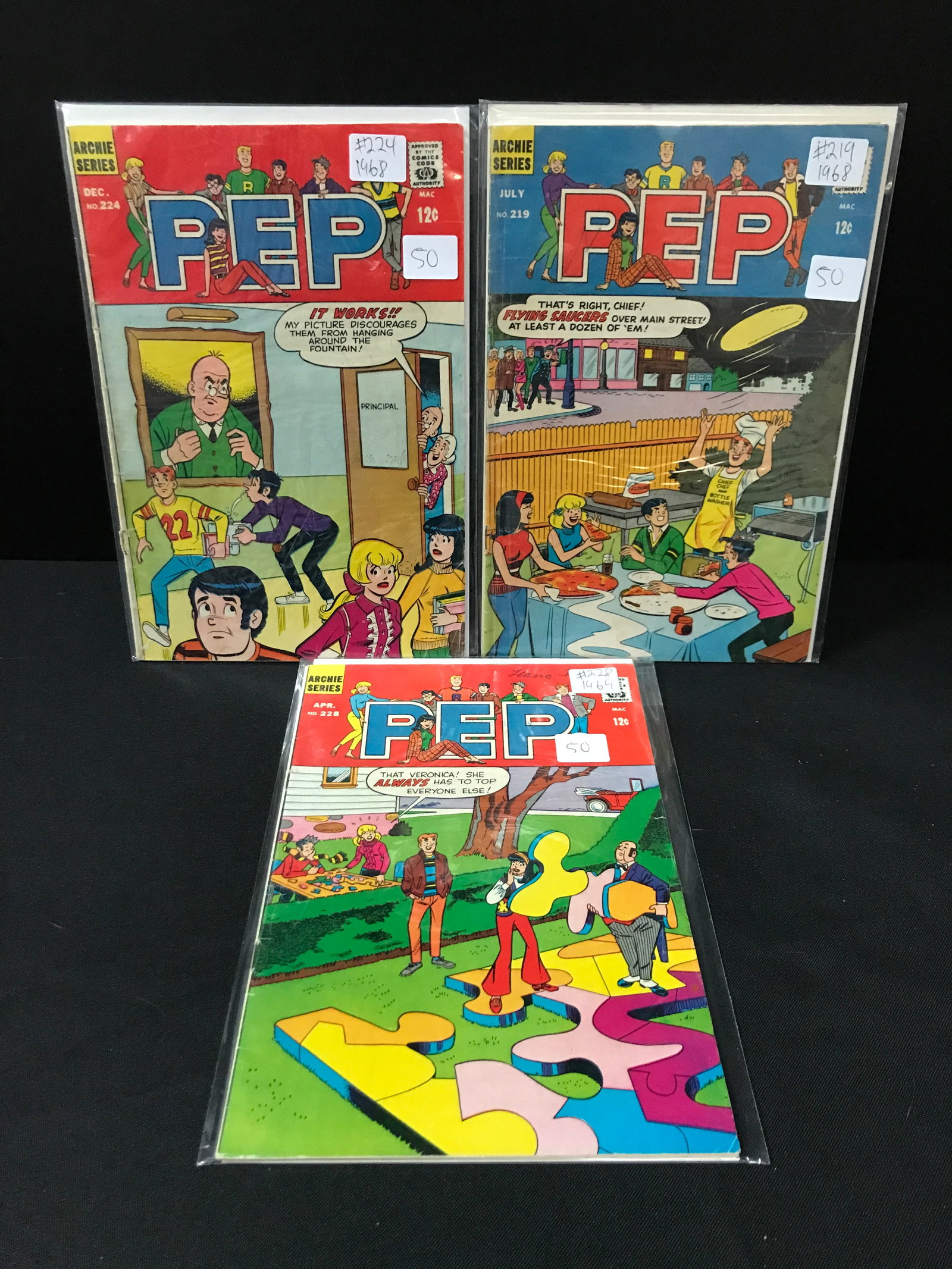 LOT OF 3 PEP COMICS - ARCHIE SERIES (1 of 1)