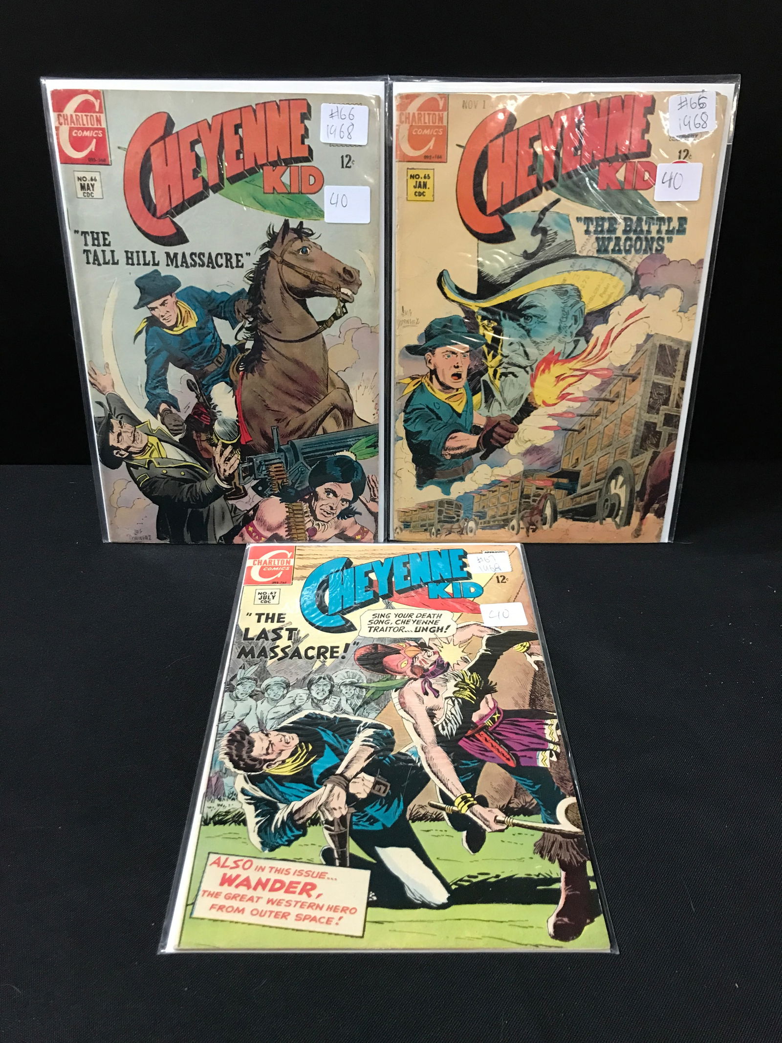 LOT OF 3 CHEYENNE KID COMICS - CHARLTON COMICS (1 of 1)