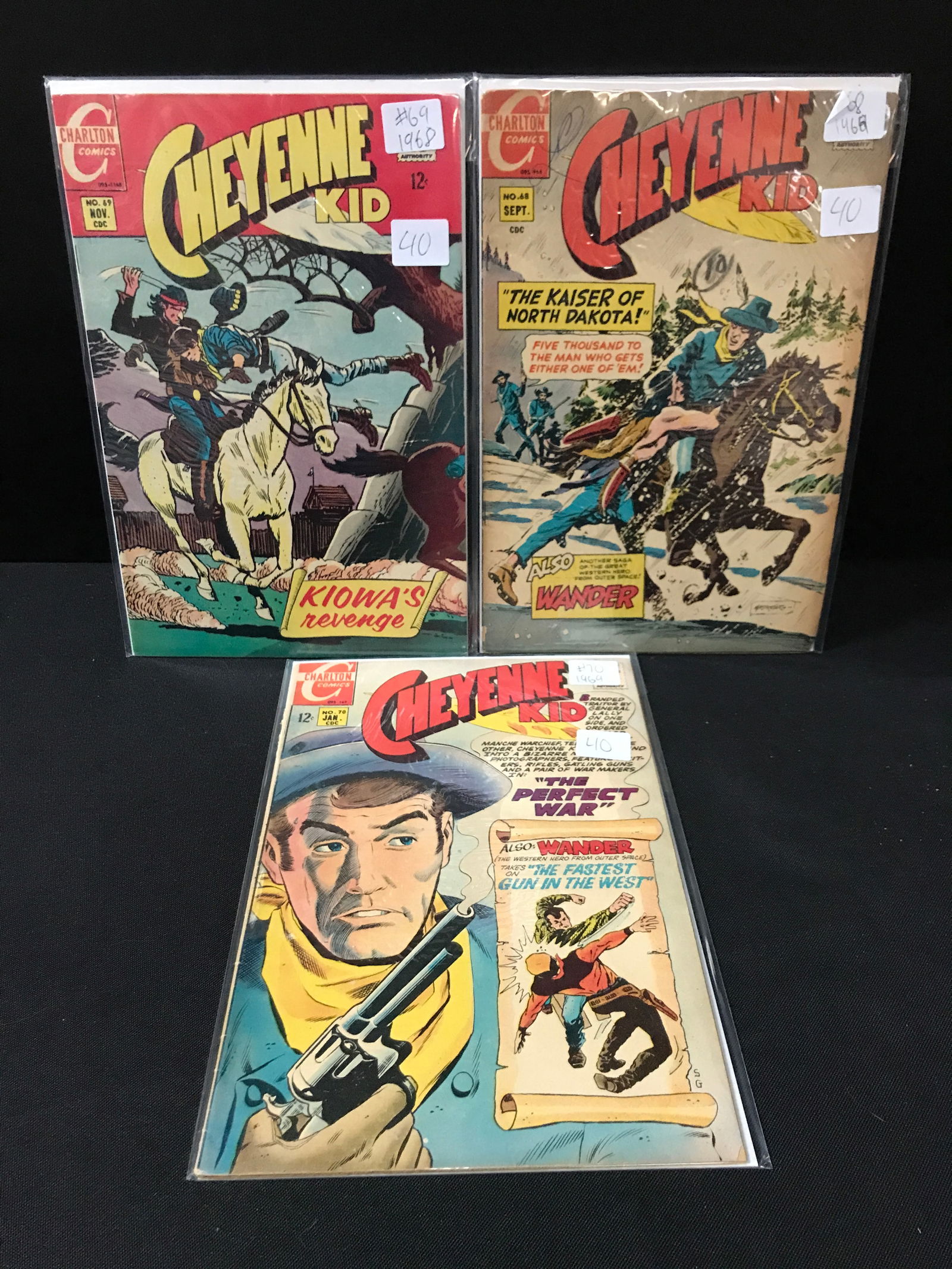 LOT OF 3 CHEYENNE KID COMICS - CHARLTON COMICS (1 of 1)
