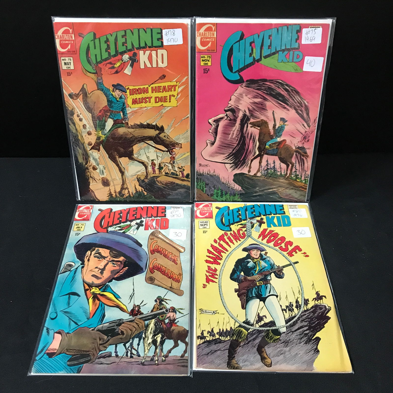 LOT OF 4 CHEYENNE KID COMICS - CHARLTON COMICS (1 of 1)