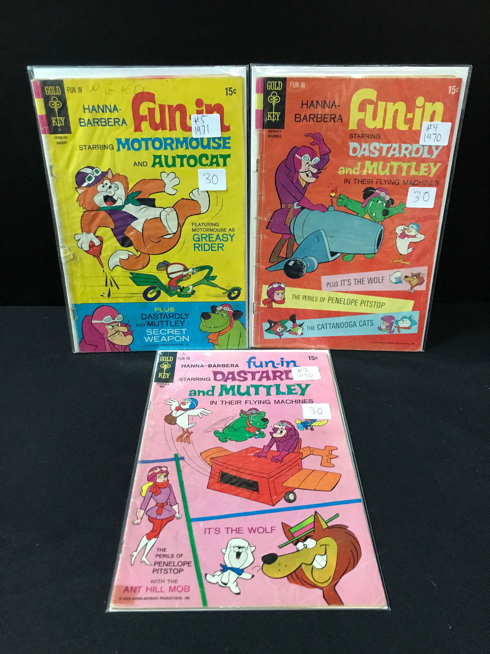 LOT OF 3 HANNA BARBERA FUN-IN COMICS - GOLD KEY COMICS (1 of 1)