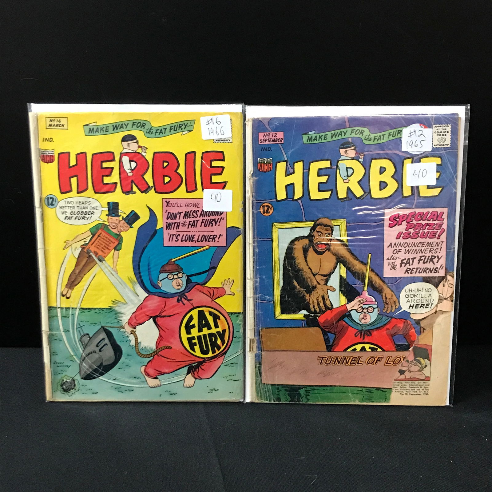 LOT OF 2 HERBIE COMICS #12 & #16 - ACG (1 of 1)
