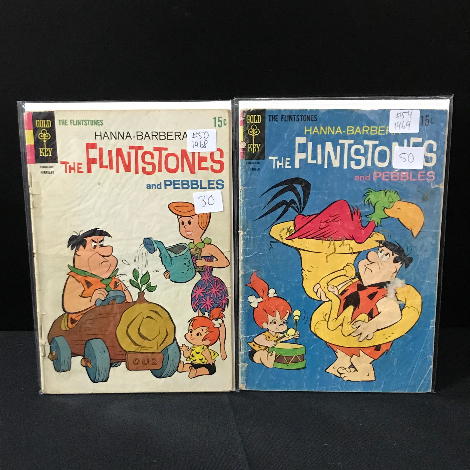 HANNA BARBERA THE FLINTSTONES #50 & #54 - GOLD KEY COMICS (1 of 1)