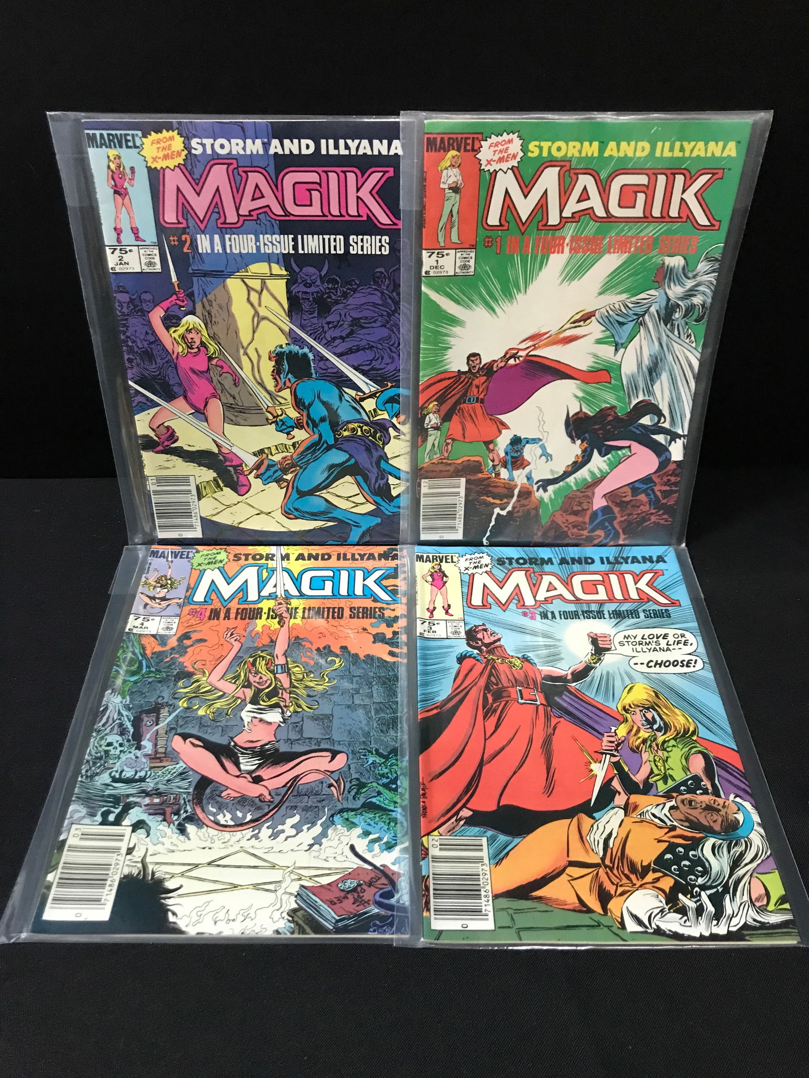 LOT OF 4 COMICS - MAGIK #1-4 OF A.4 RUN LIMITED SERIES - MARVEL COMICS (1 of 1)