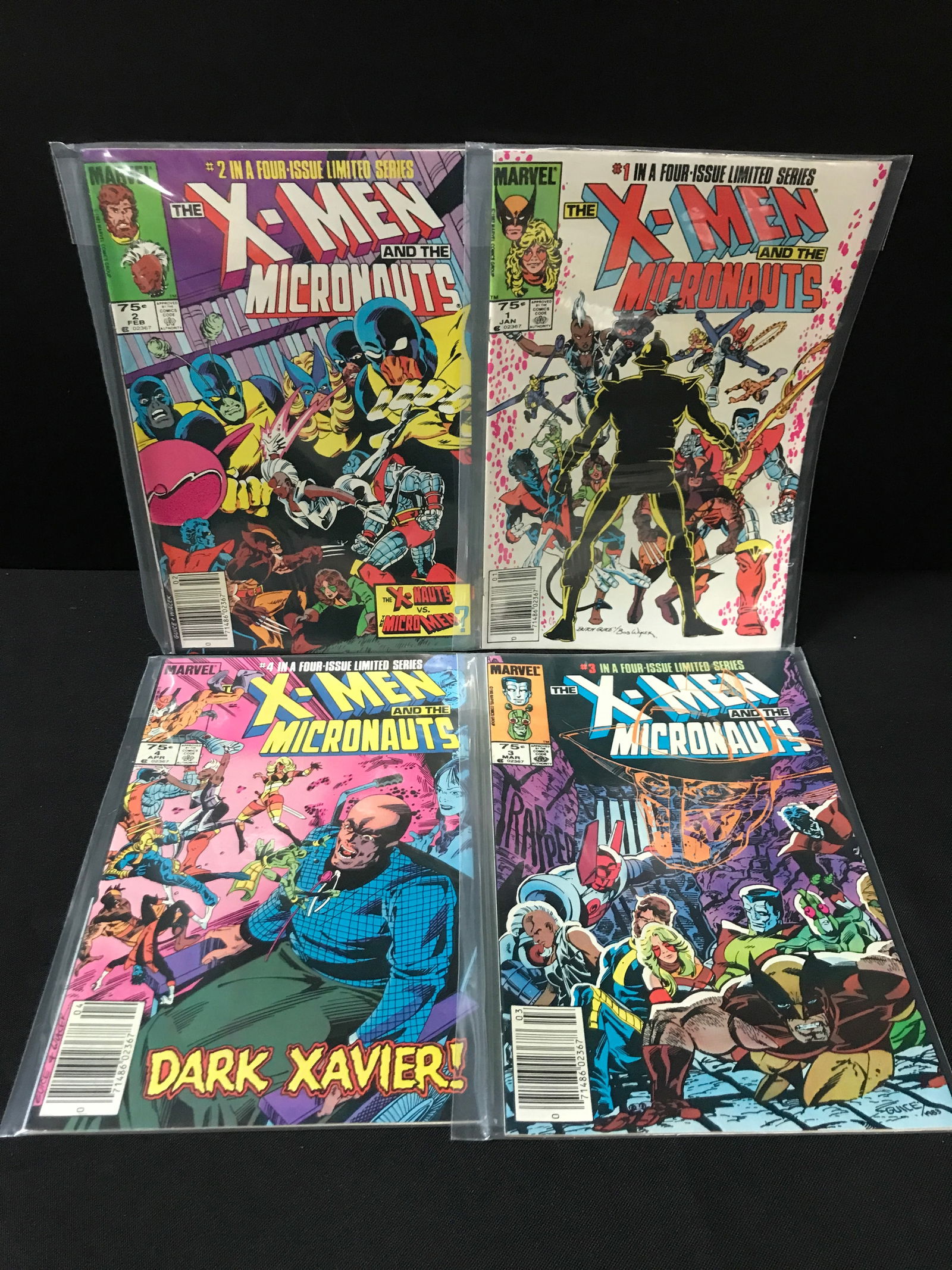 LOT OF 4 COMICS - X-MEN AND THE MICRONAUTS #1-4 OF A 4 RUN LIMITED SERIES - MARVEL COMICS (1 of 1)