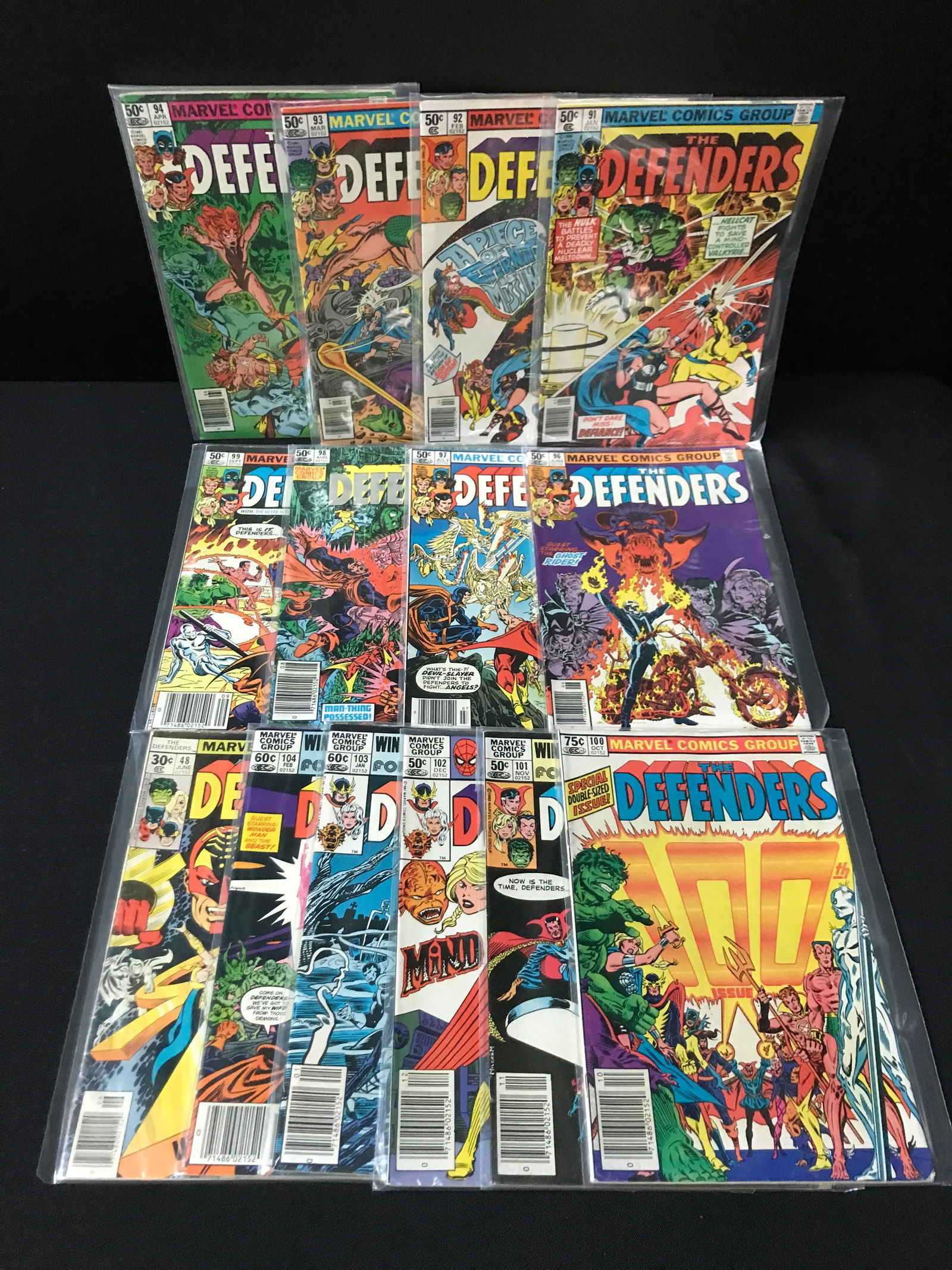 LOT OF 14 THE DEFENDERS COMICS - MARVEL COMICS (1 of 1)