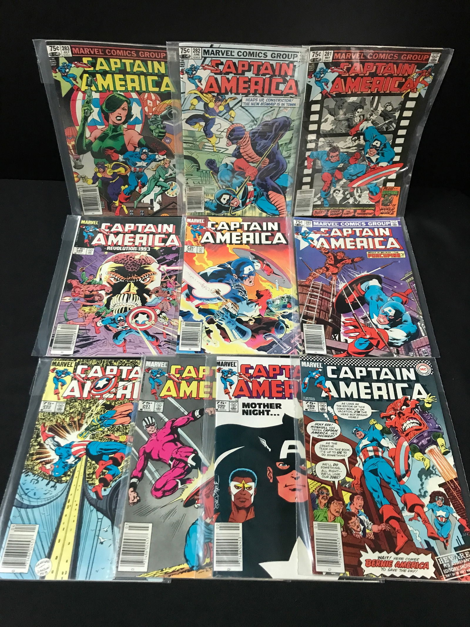 LOT OF 9 Captain America COMICS - MARVEL COMICS (1 of 1)