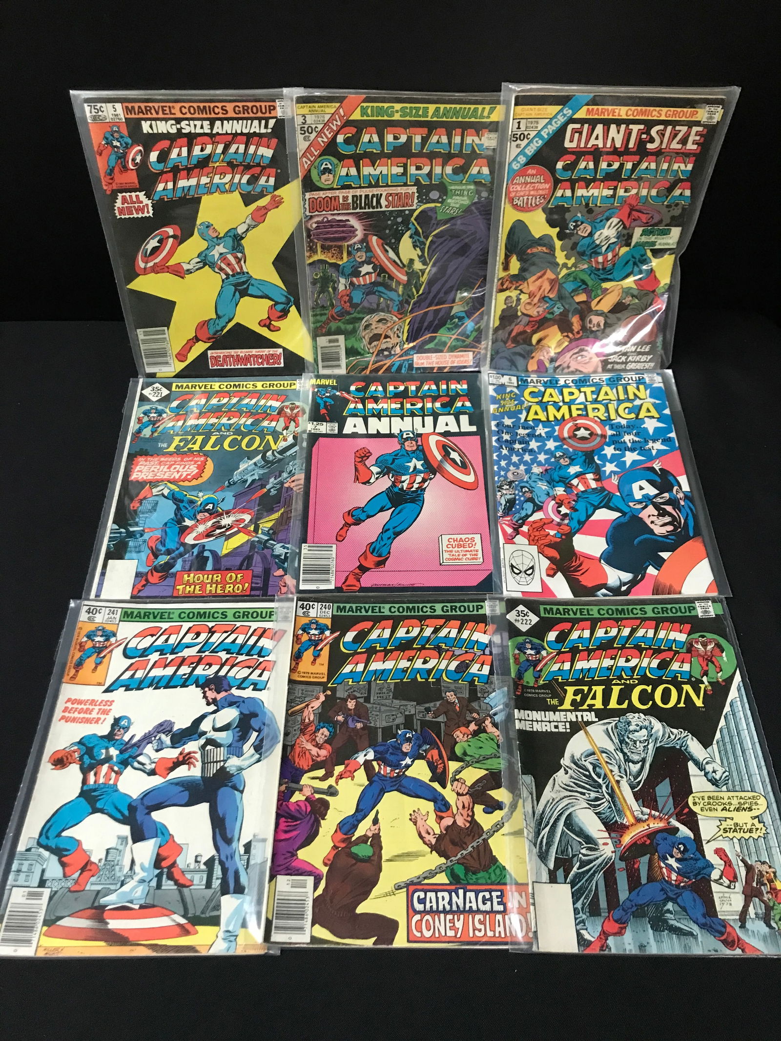 LOT OF 9 Captain America COMICS - MARVEL COMICS (1 of 1)
