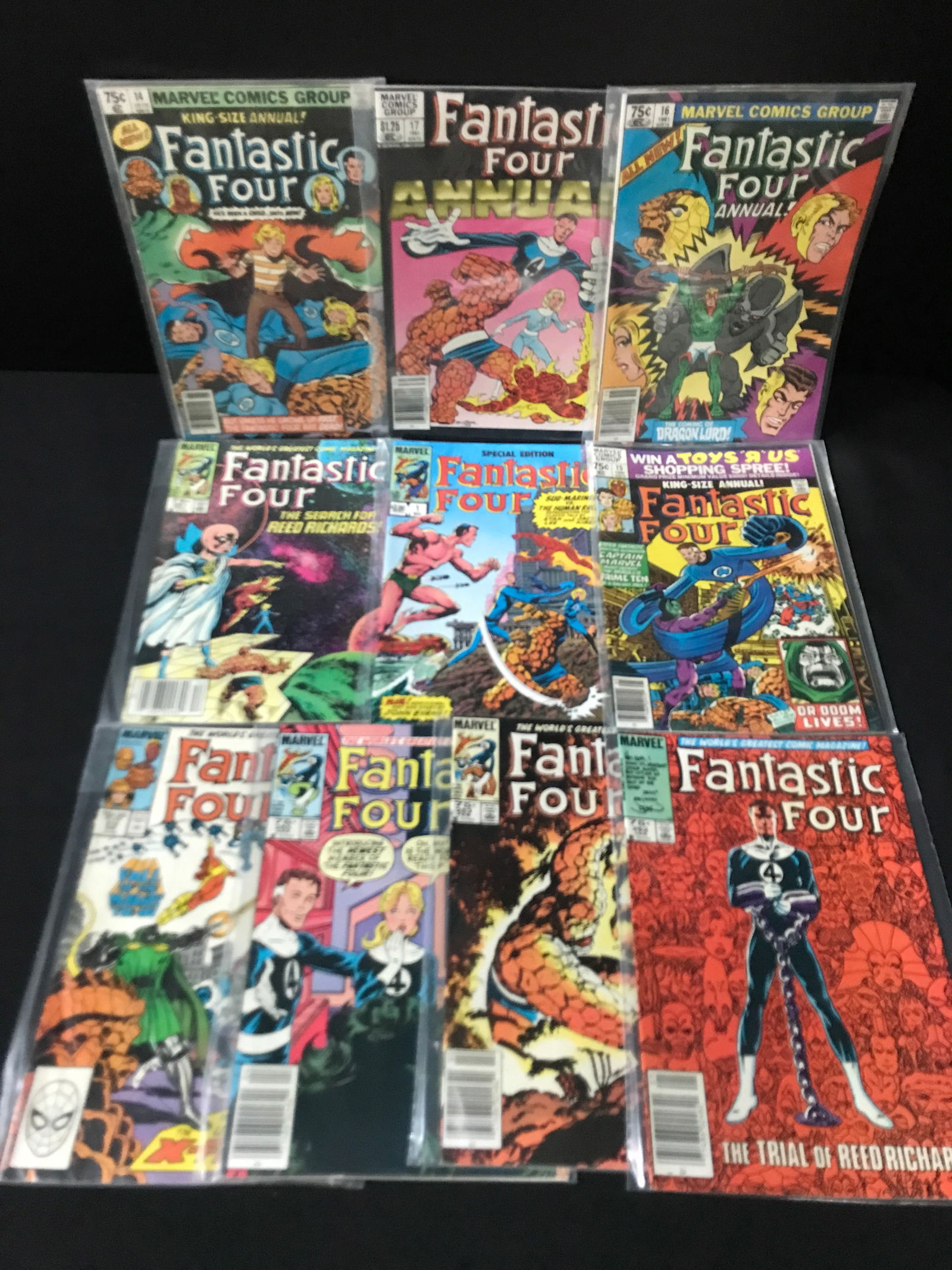 LOT OF 10 FANTASTIC FOUR COMICS - MARVEL COMICS (1 of 1)