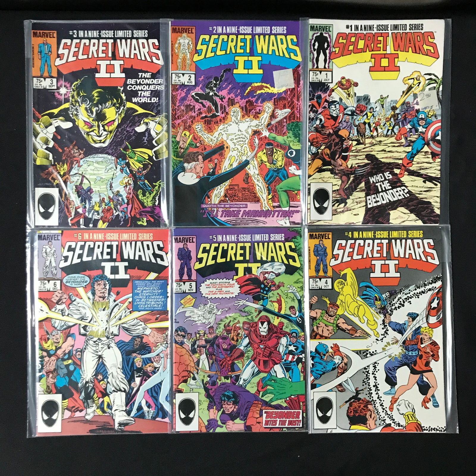 LOT OF SECRET WARS COMICS #1-6 - MARVEL COMICS (1 of 1)