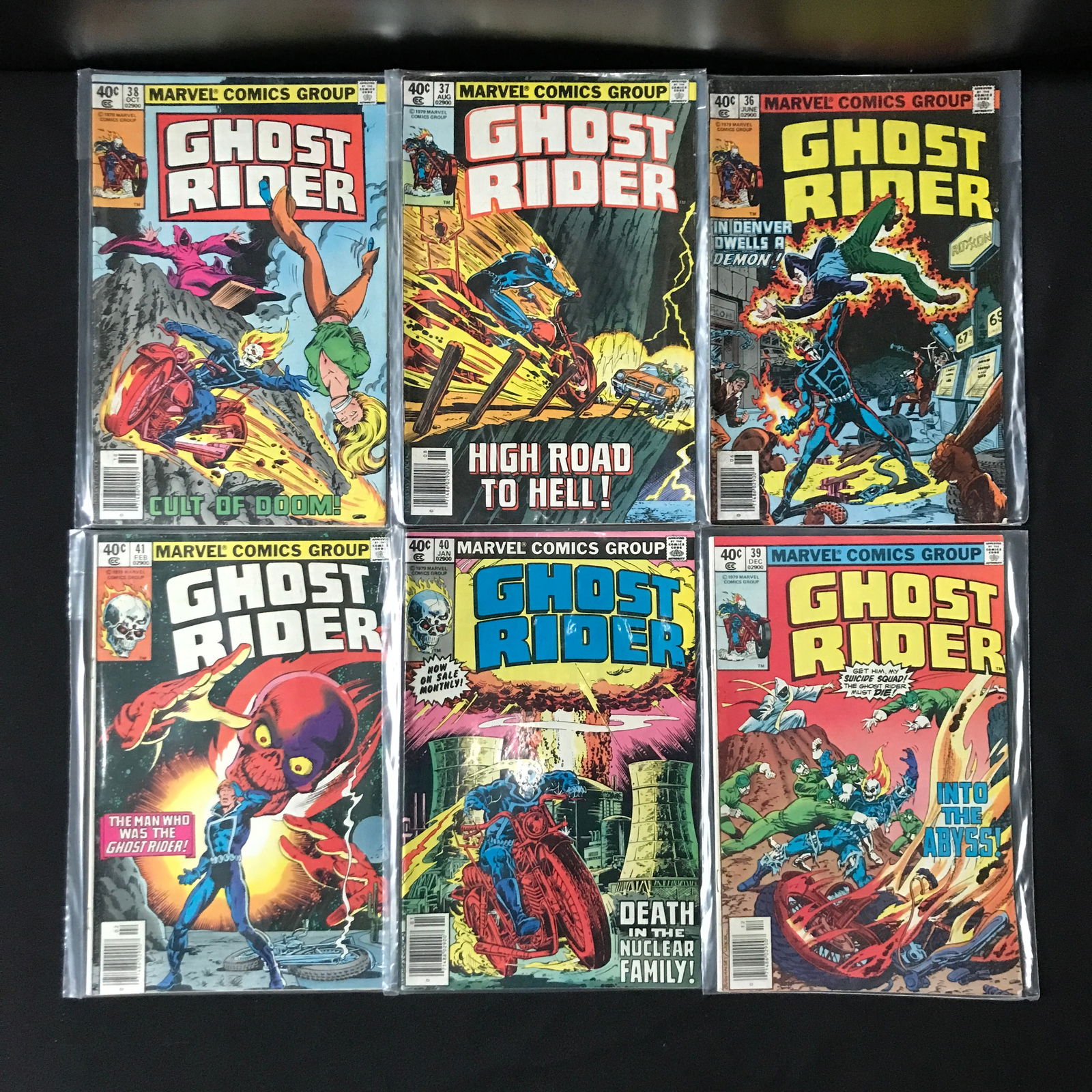 LOT OF 6 GHOST RIDER COMICS #36-41 - MARVEL COMICS (1 of 1)