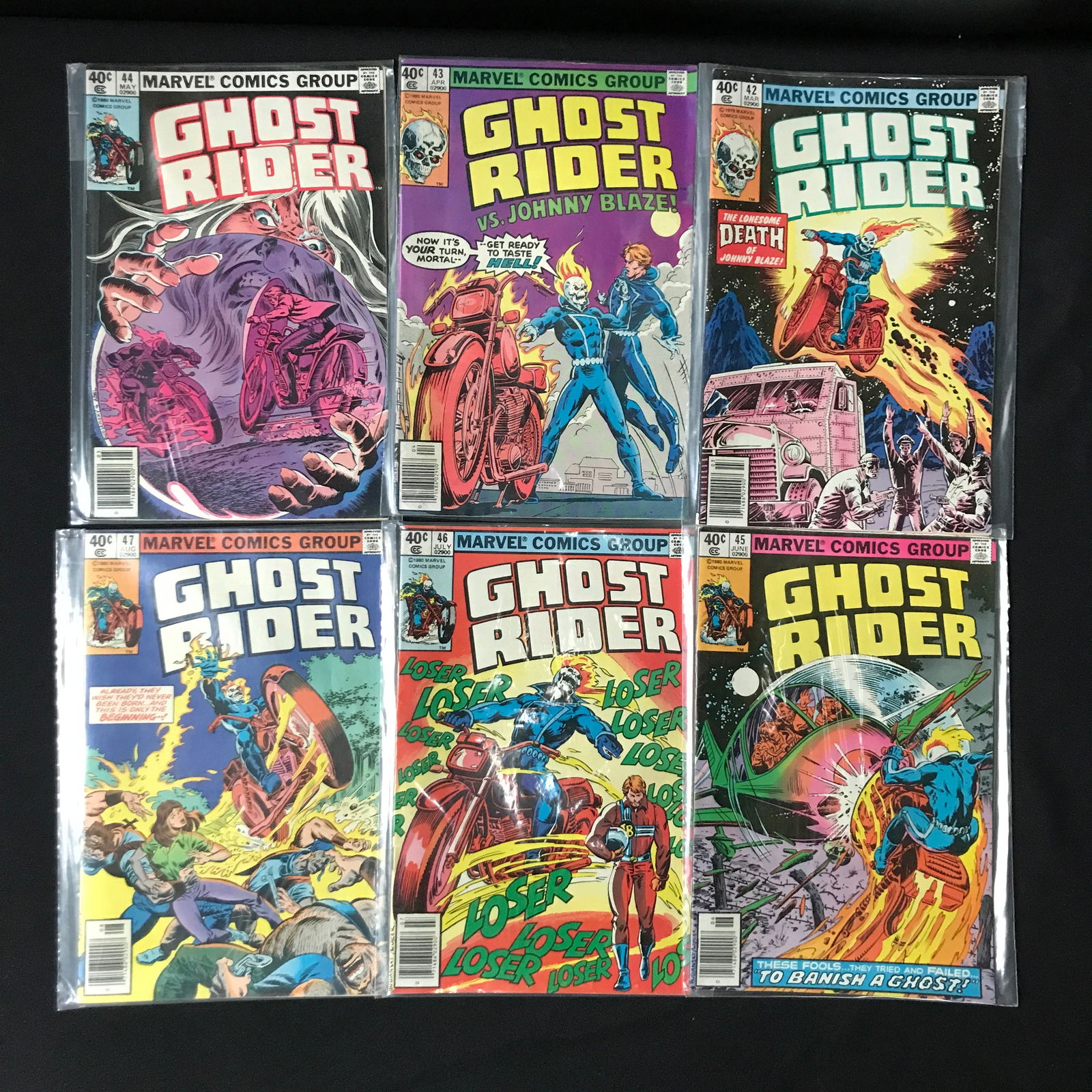 LOT OF 6 GHOST RIDER COMICS #42-47 - MARVEL COMICS (1 of 1)