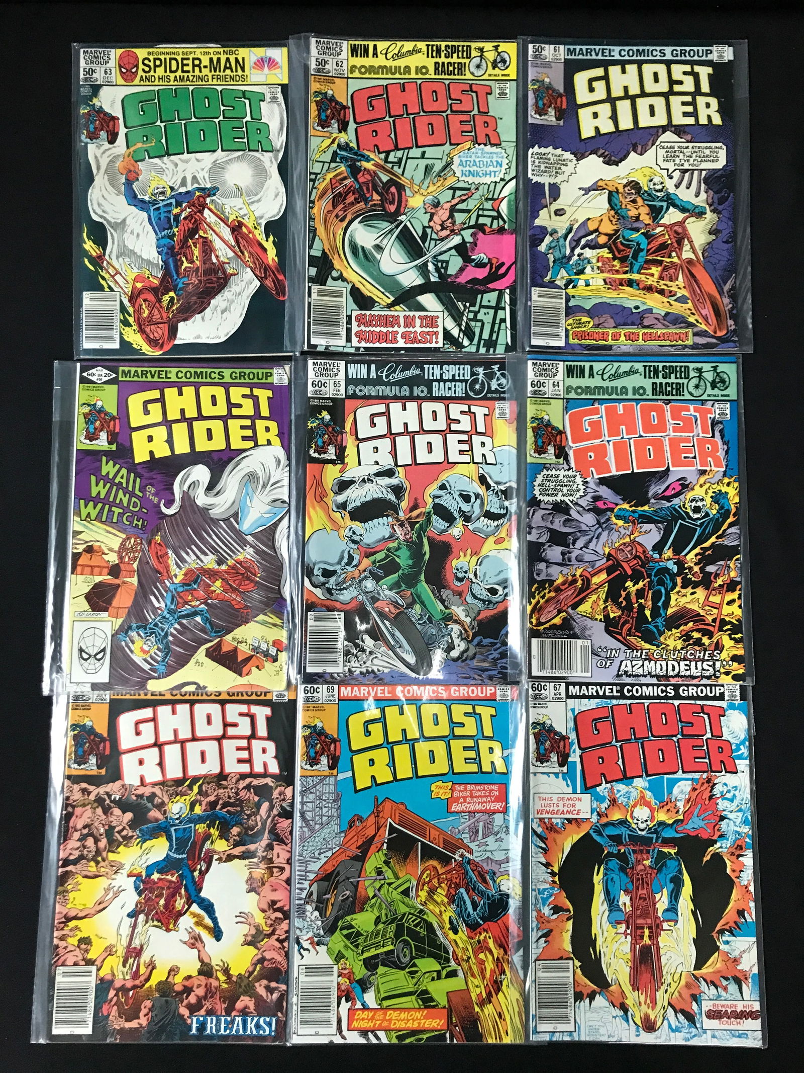 LOT OF 9 GHOST RIDER COMICS - MARVEL COMICS (1 of 1)