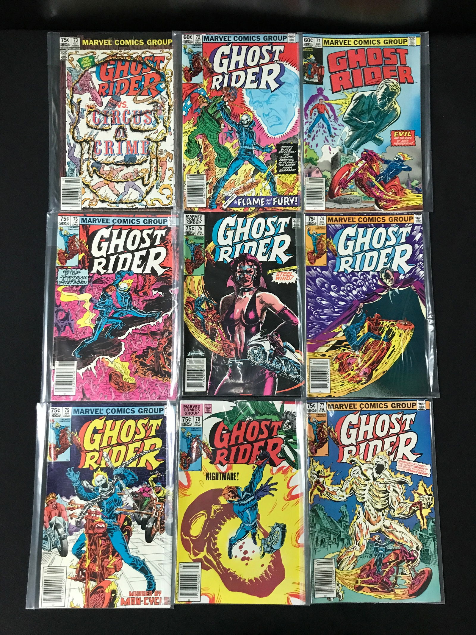 LOT OF 9 GHOST RIDER COMICS - MARVEL COMICS (1 of 1)