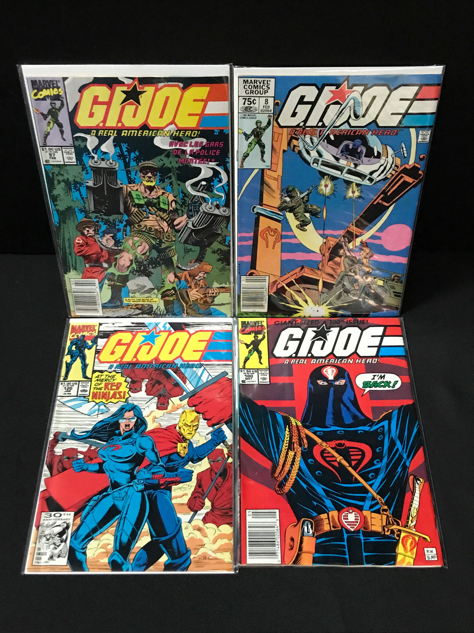 LOT OF 4 G.I. JOE COMICS - MARVEL COMICS (1 of 1)
