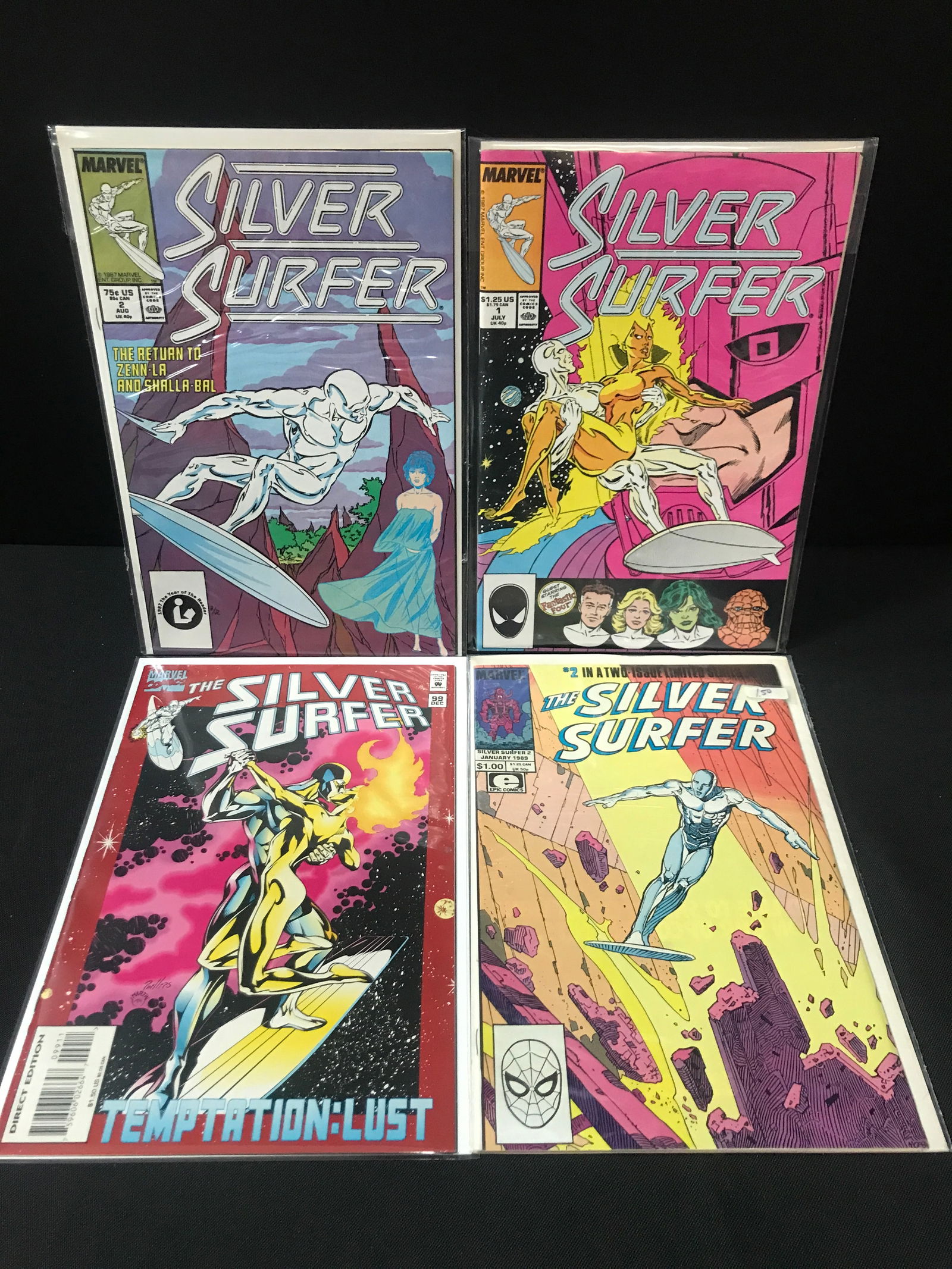 LOT OF 4 SILVER SURFER COMICS - MARVEL COMICS (1 of 1)