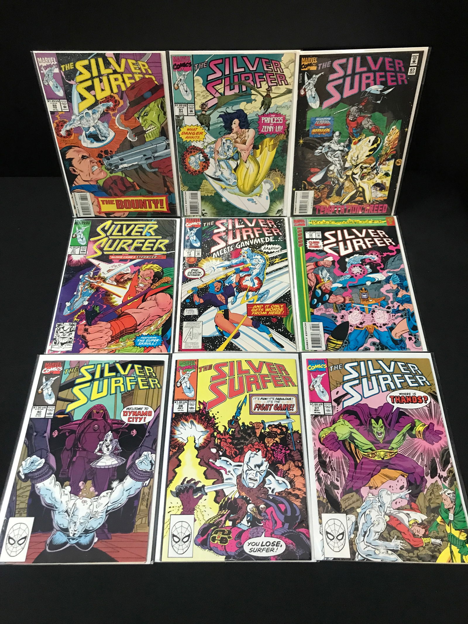 LOT OF 9 SILVER SURFER COMICS - MARVEL COMICS (1 of 1)