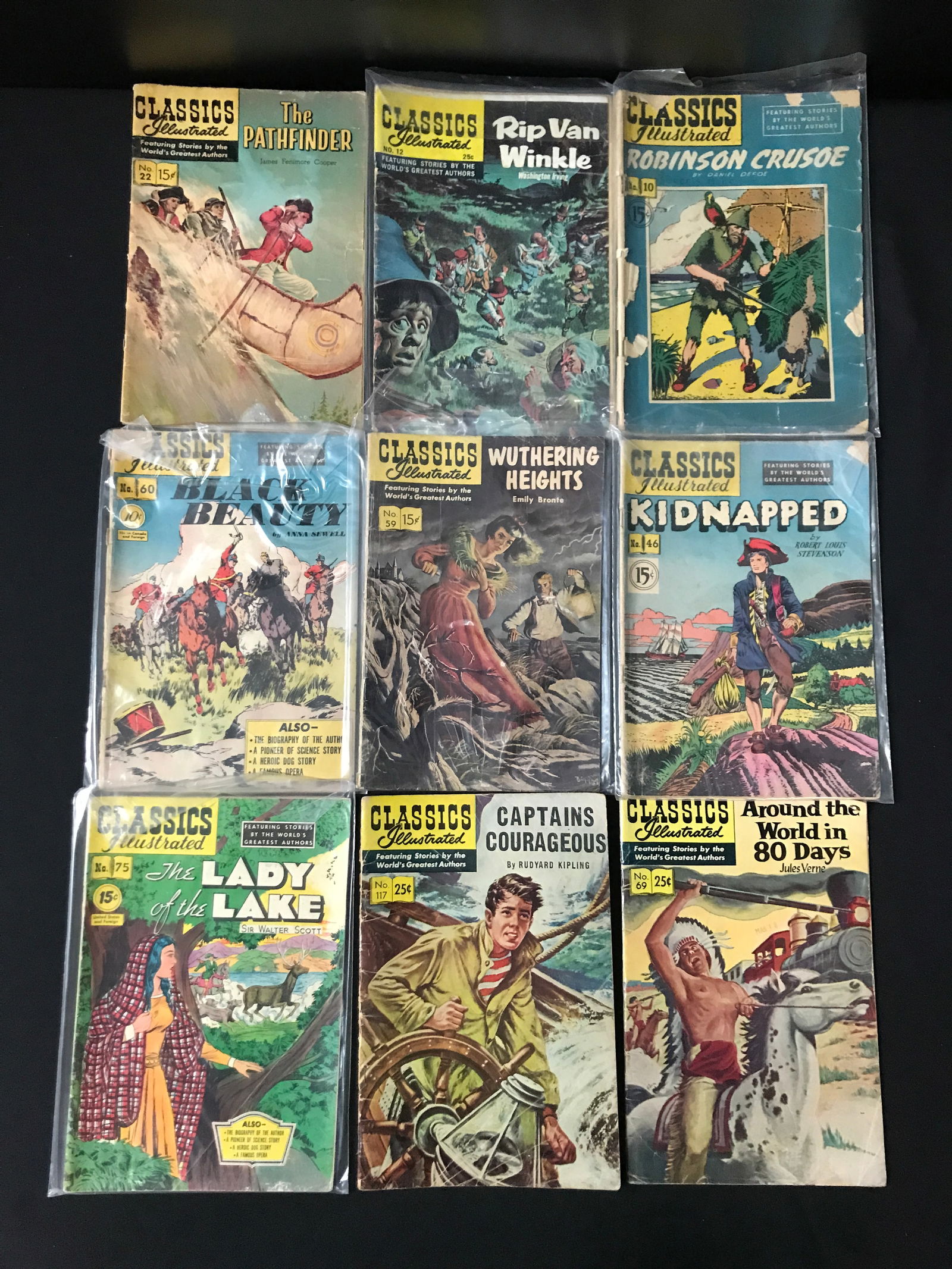 LOT OF 9 CLASSICS ILLUSTRATED COMICS (1 of 1)