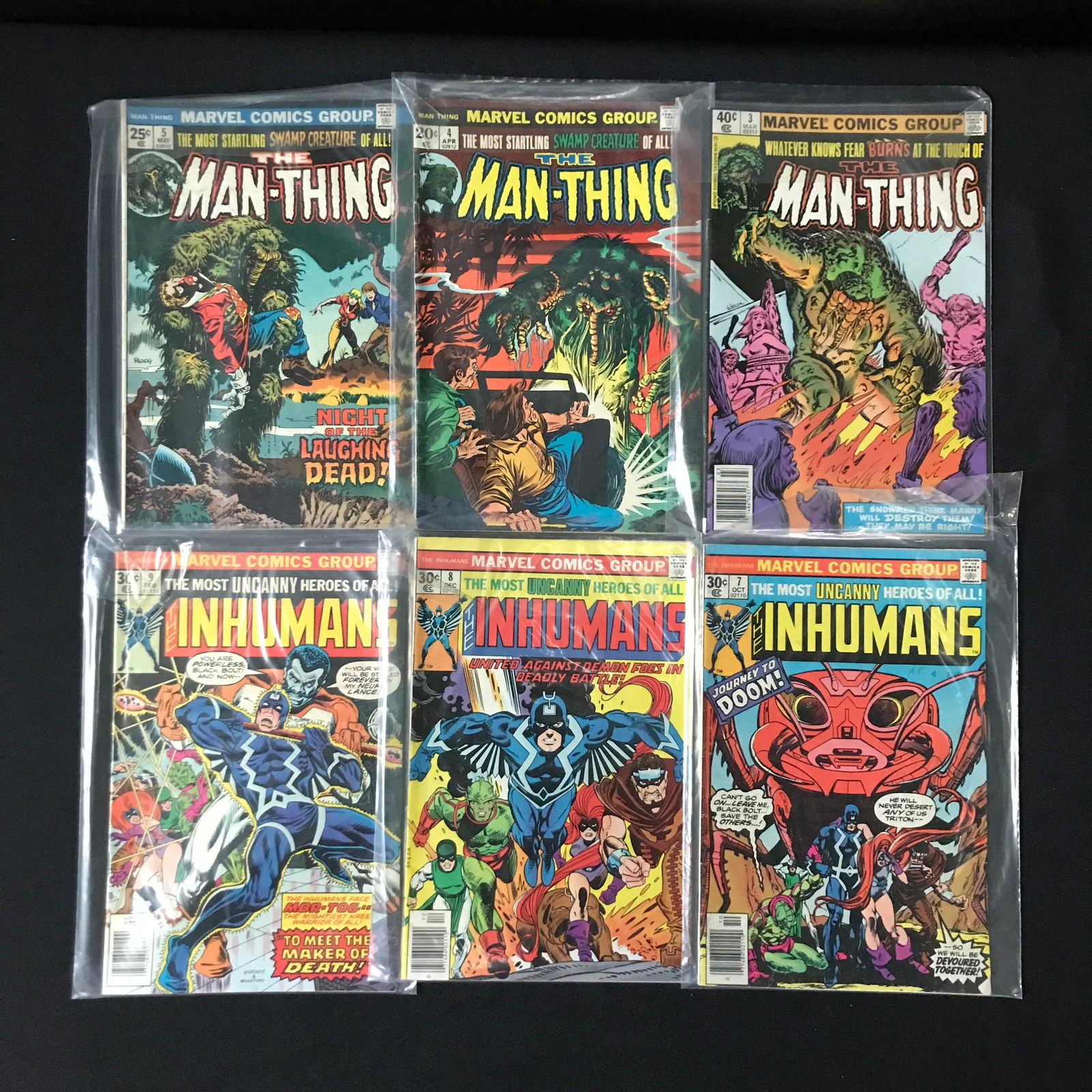 LOT OF 6 MARVEL COMICS INCLUDING SWAMP THING AND INHUMANS (1 of 1)