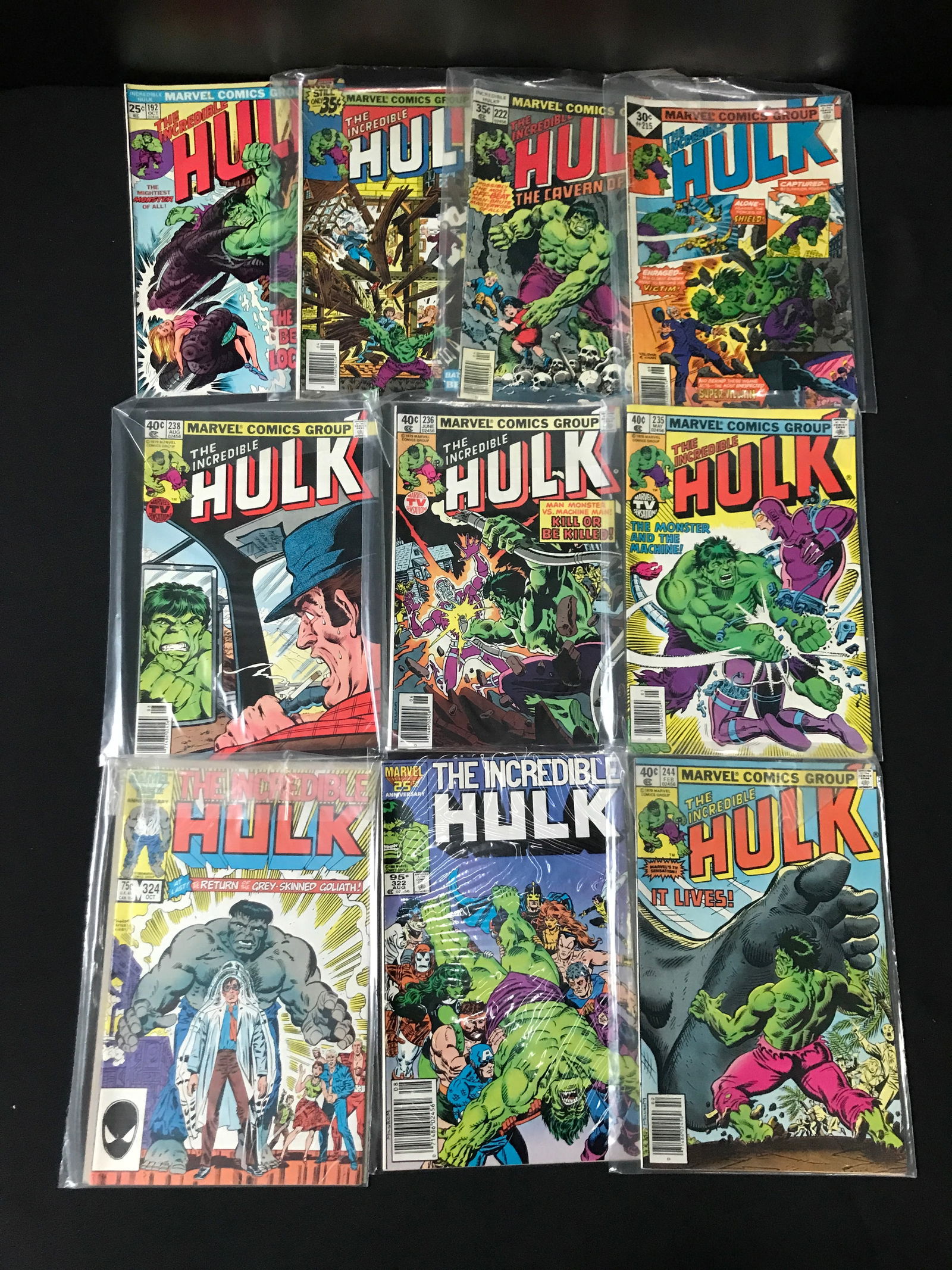 LOT OF 9 THE Incredible Hulk COMICS - MARVEL COMICS (1 of 1)