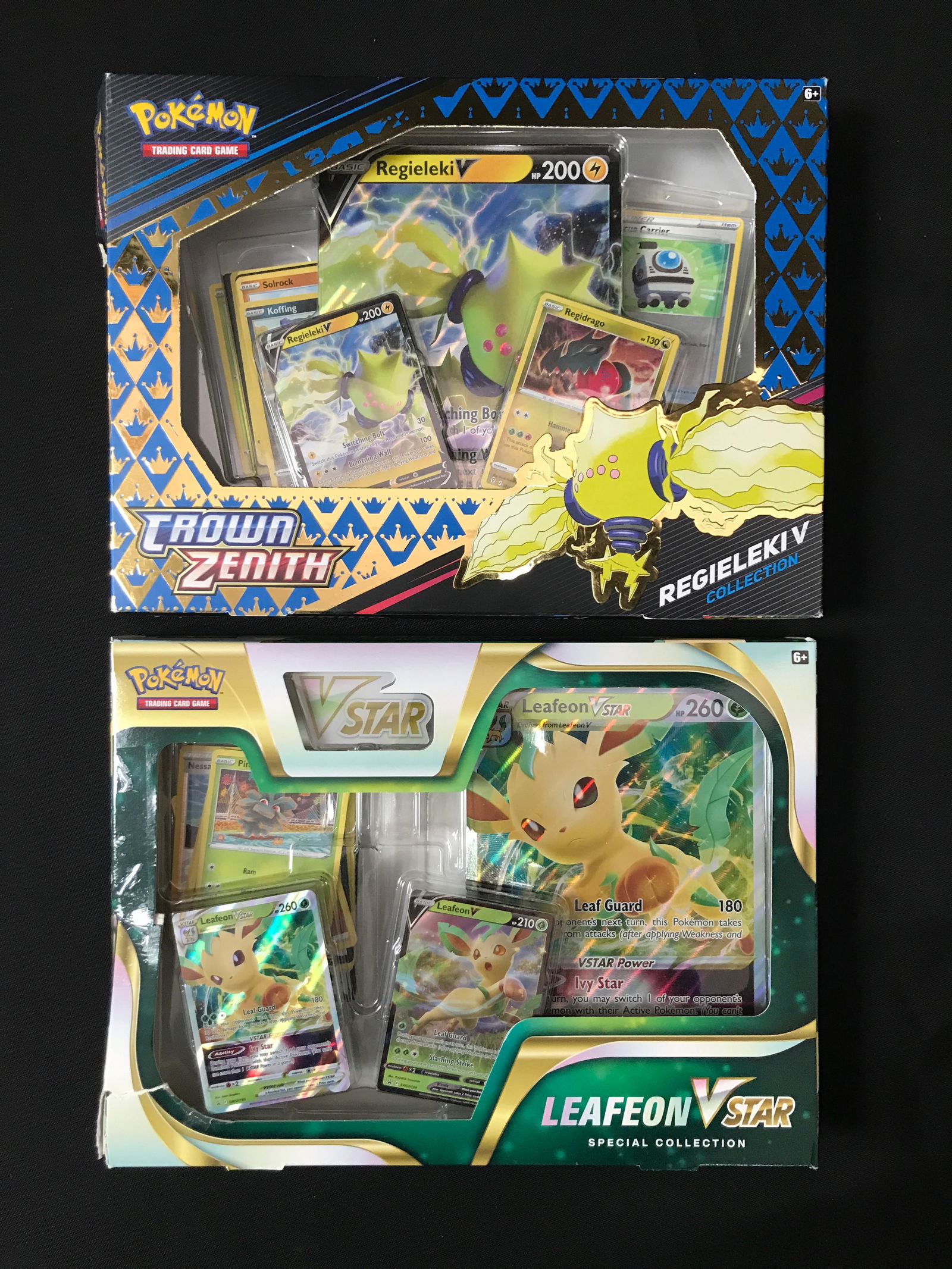 LOT OF 2 POKEMON TCG BOXES CROWN ZENITH & LEAFEON V STAR BOXES (1 of 1)