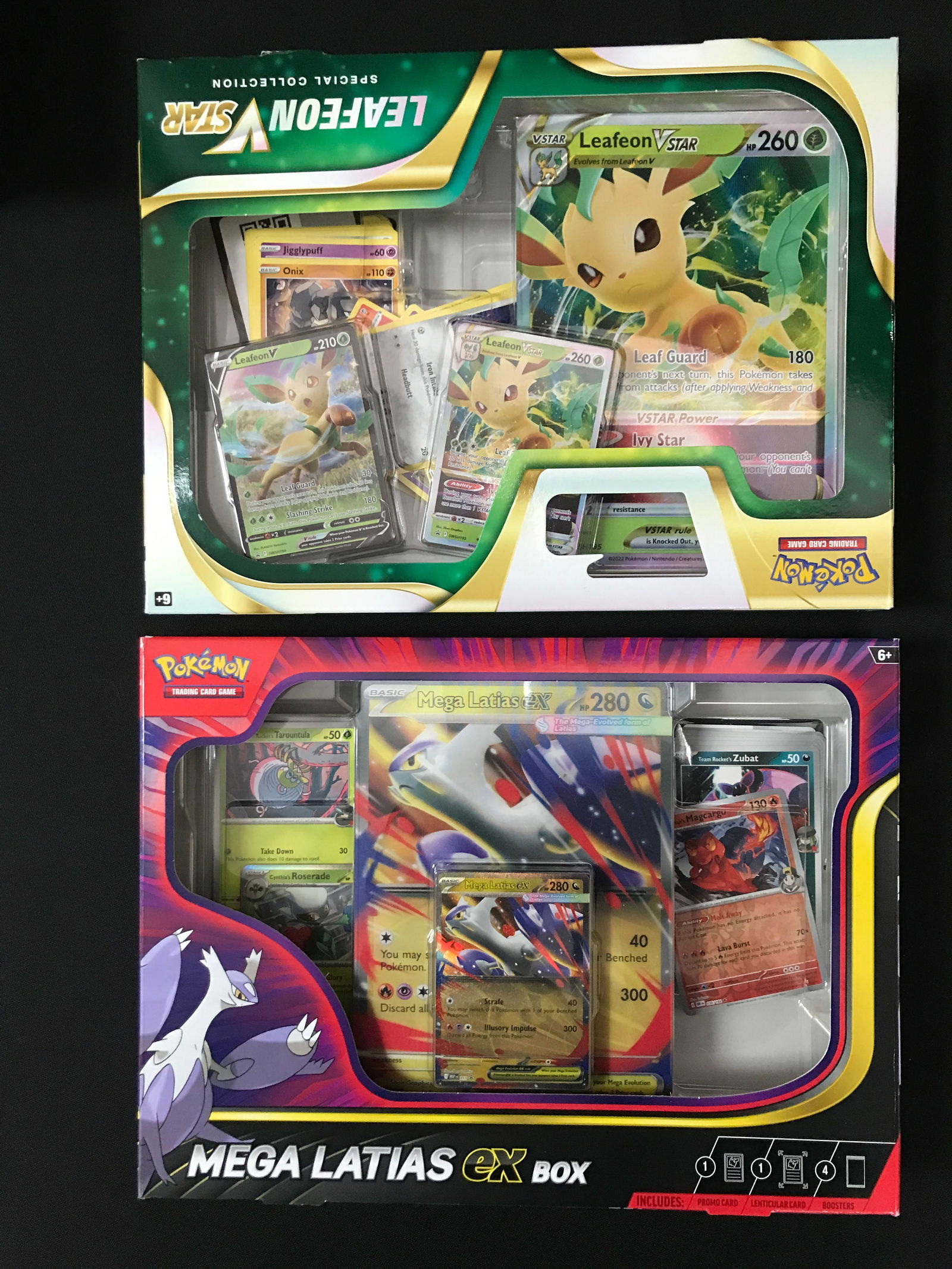 LOT OF 2 POKEMON TCG BOXES - LEAFEON V STAR & MEGA LATIAS EX (1 of 1)