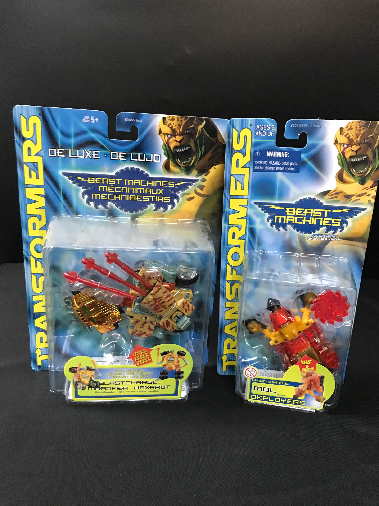 LOT OF 2 TRANSFORMERS BEAST MACHINES IN ORIGINAL PACKAGING (1 of 1)