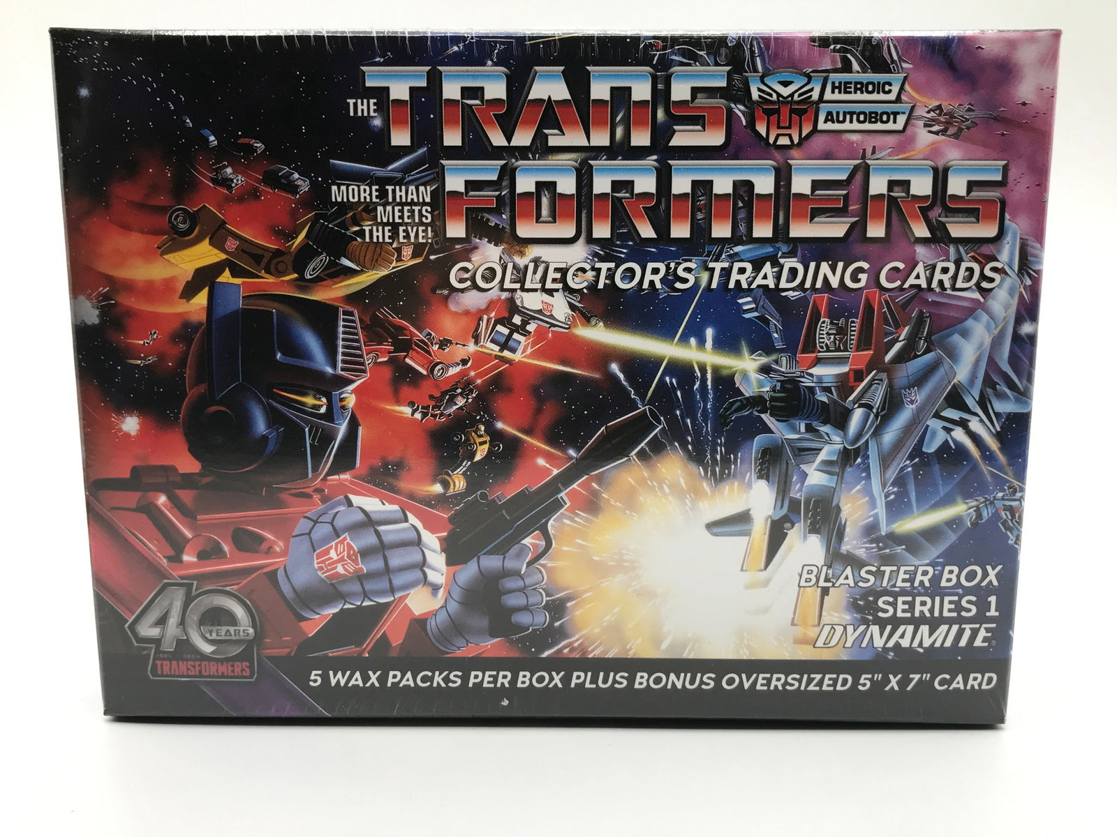 TRANSFORMERS 40TH ANNIVERSARY COLLECTORS'S SEALED TRADING CARDS BLASTER BOX (1 of 1)