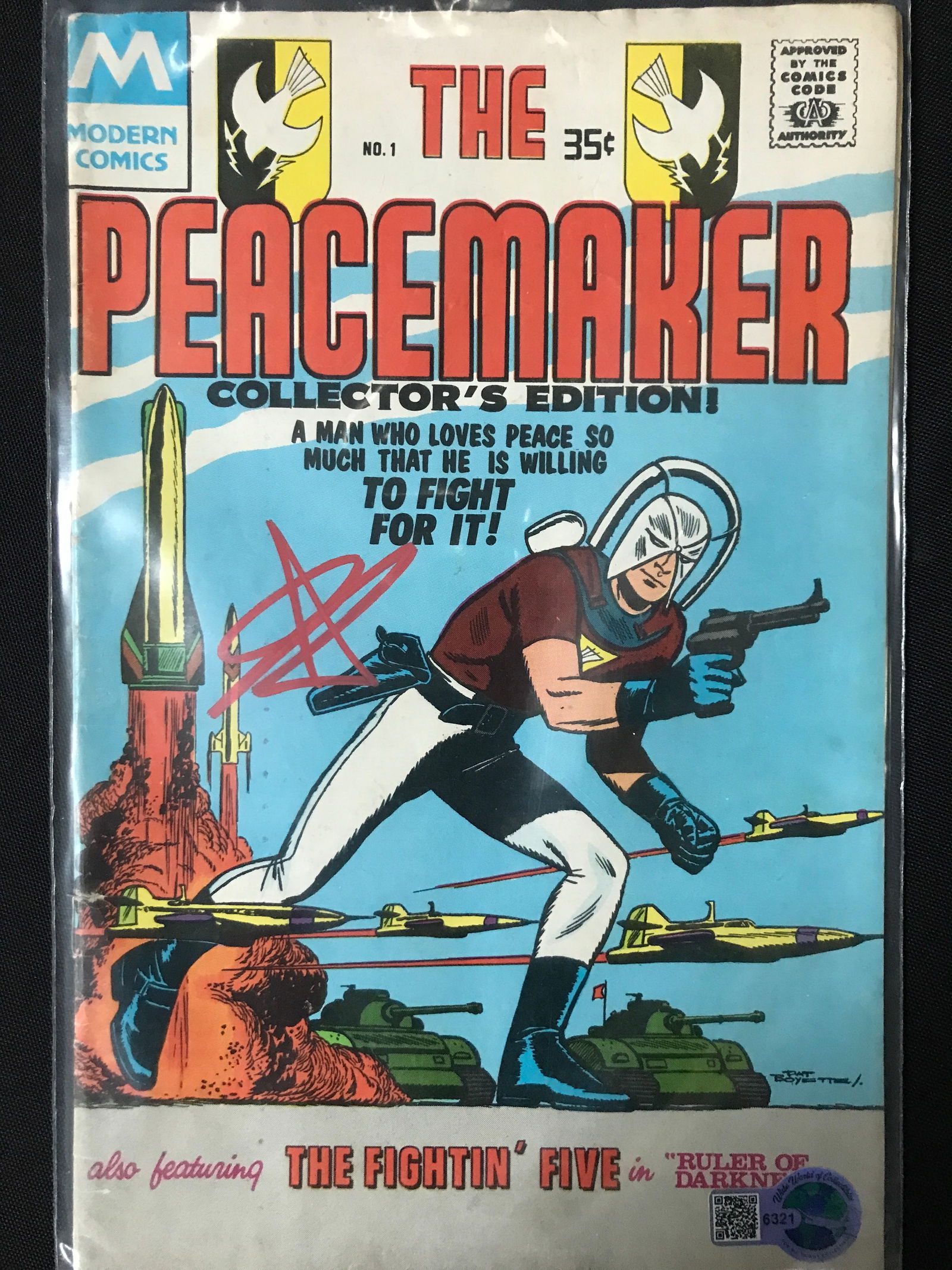 THE PEACEMAKER NO.1 SIGNED BY JOHN CENA WWOC COA: Prices are in Canadian dollars