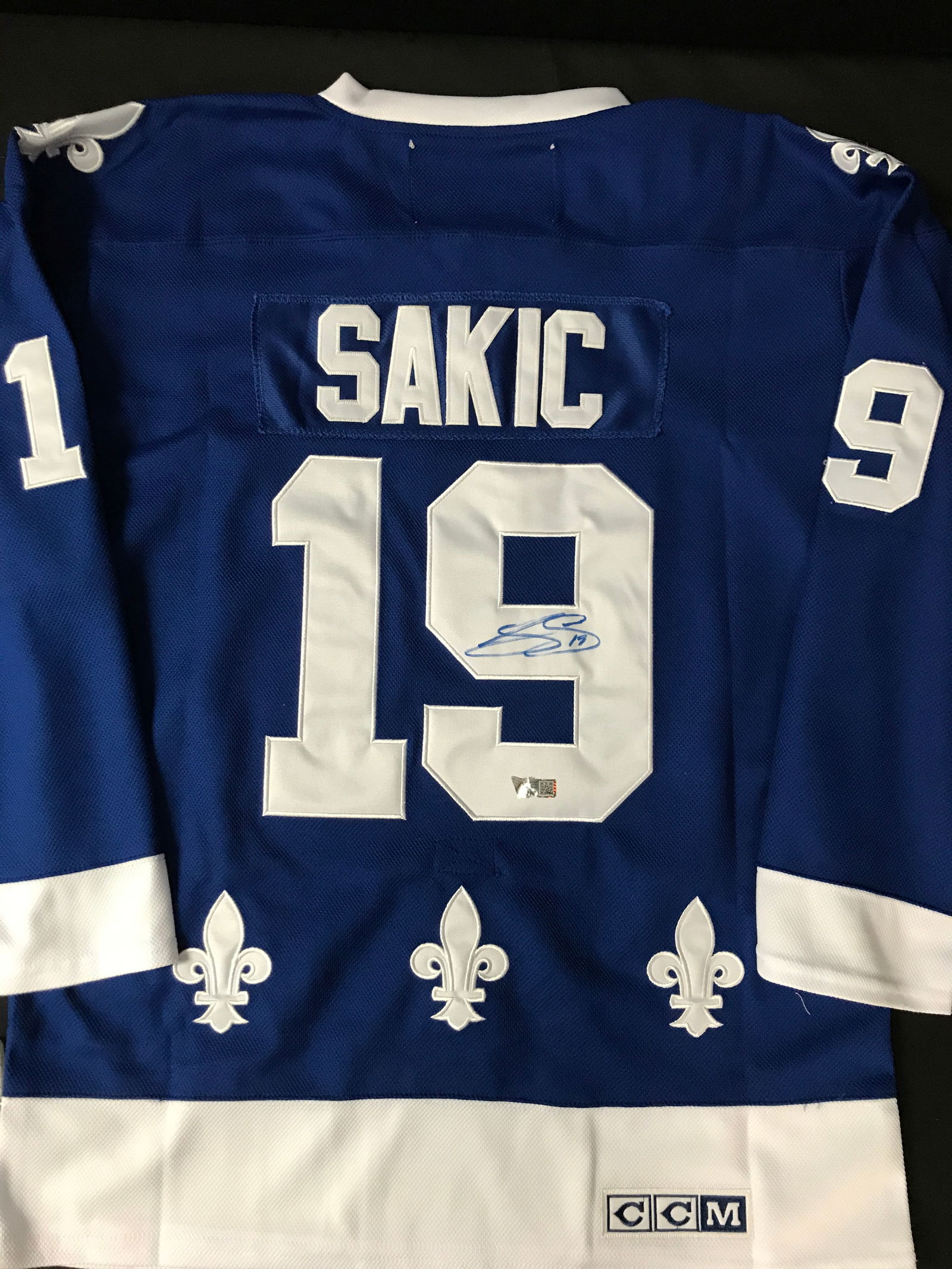 JOE SAKIC SIGNED QUEBEC NORDIQUES HOCKEY JERSEY - ACE COA (1 of 3)