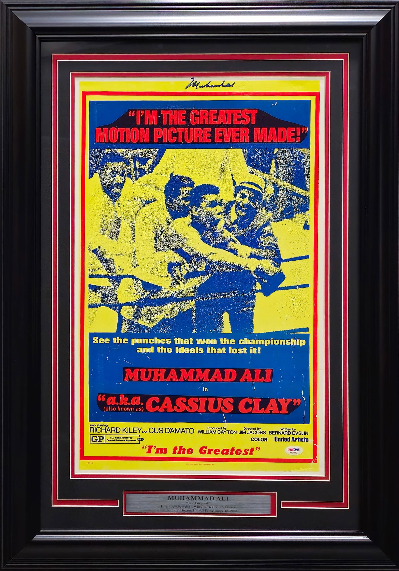 Muhammad Ali Autographed Framed 14x22 Poster VINTAGE PSA COA (1 of 3)