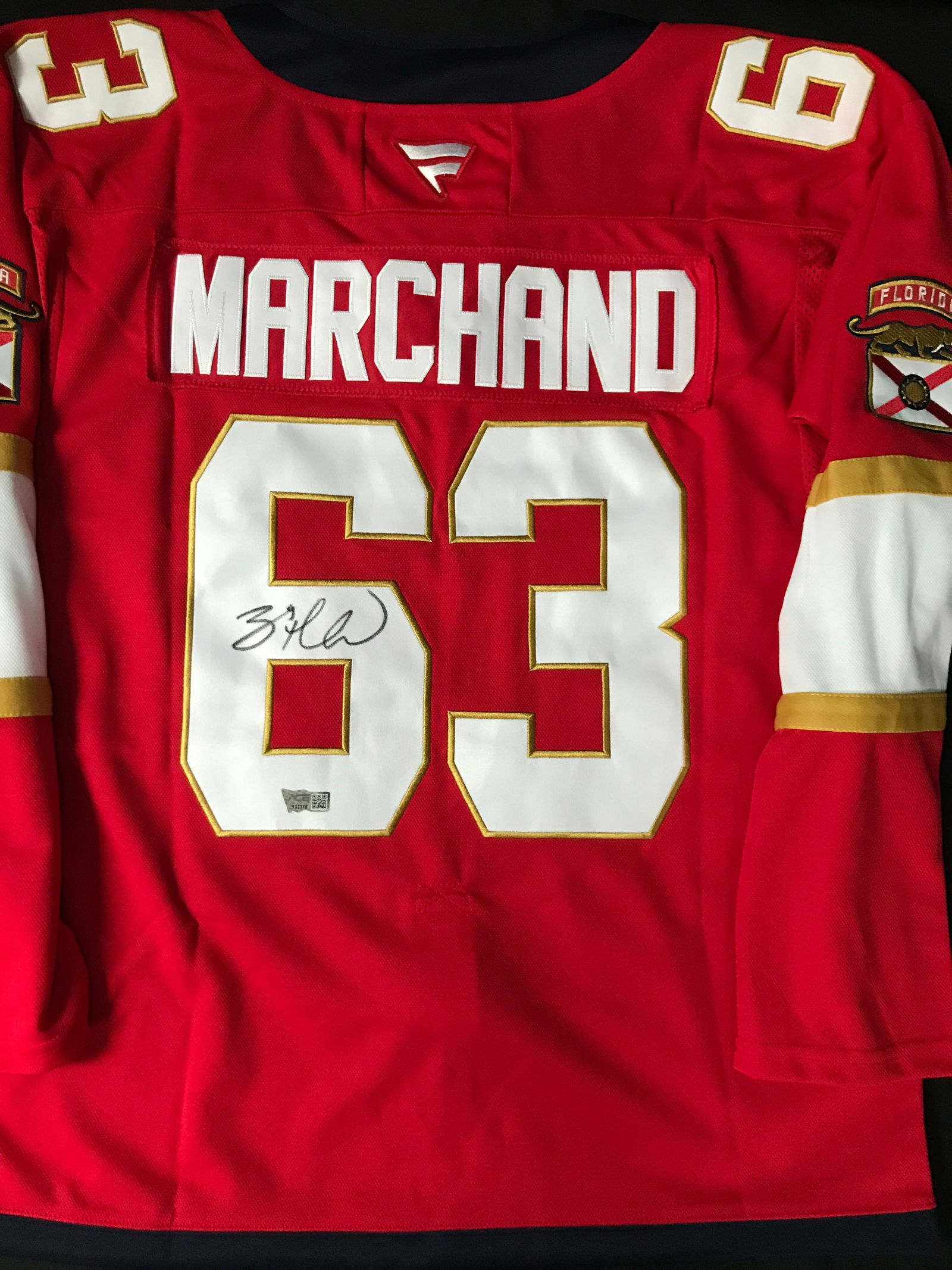 BRAD MARCHAND SIGNED FLORIDA PANTHERS JERSEY - ACE COA (1 of 3)