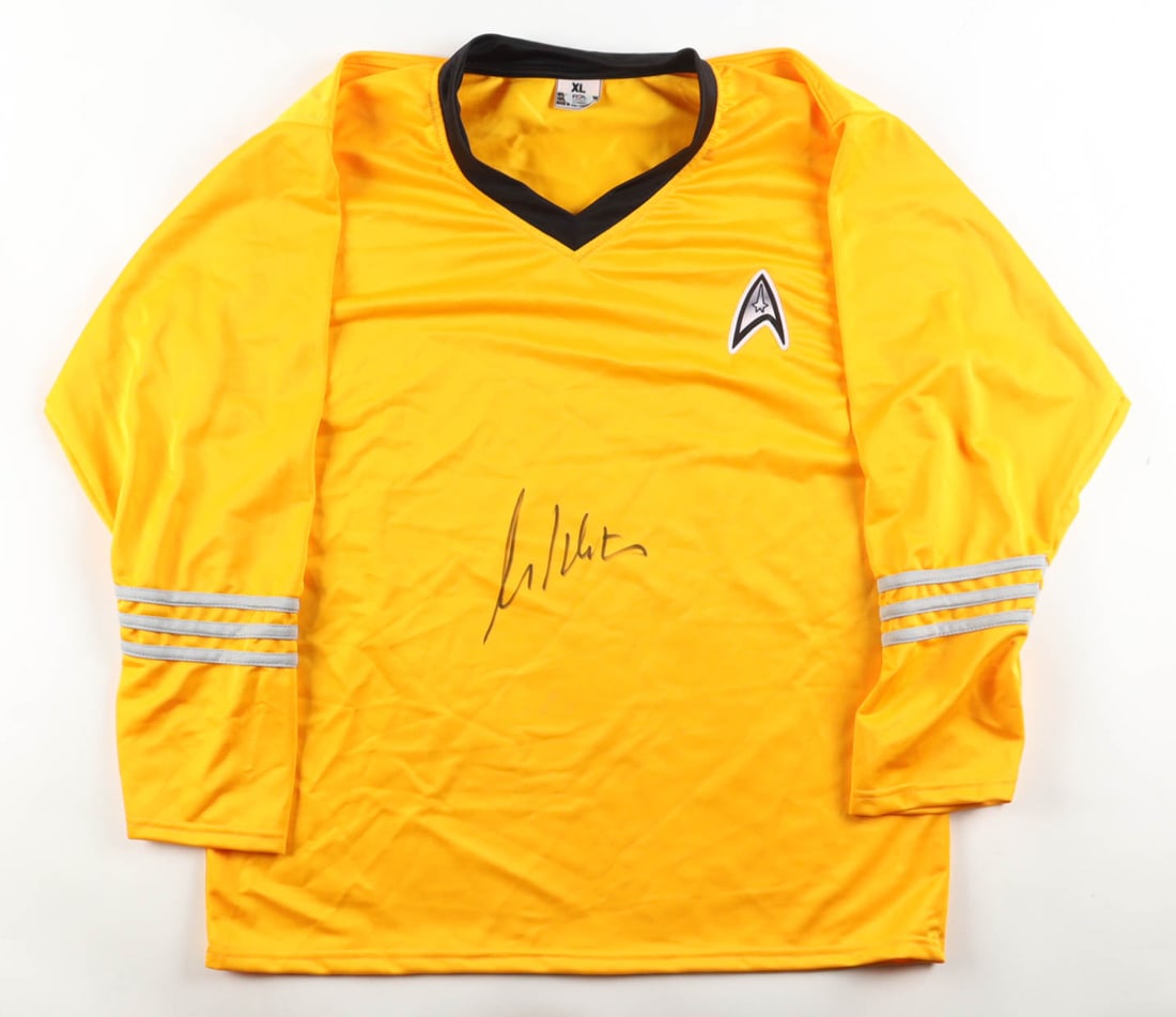 WILLIAM SHATNER SIGNED STAR TREK UNIFORM (WWOC COA) (1 of 2)